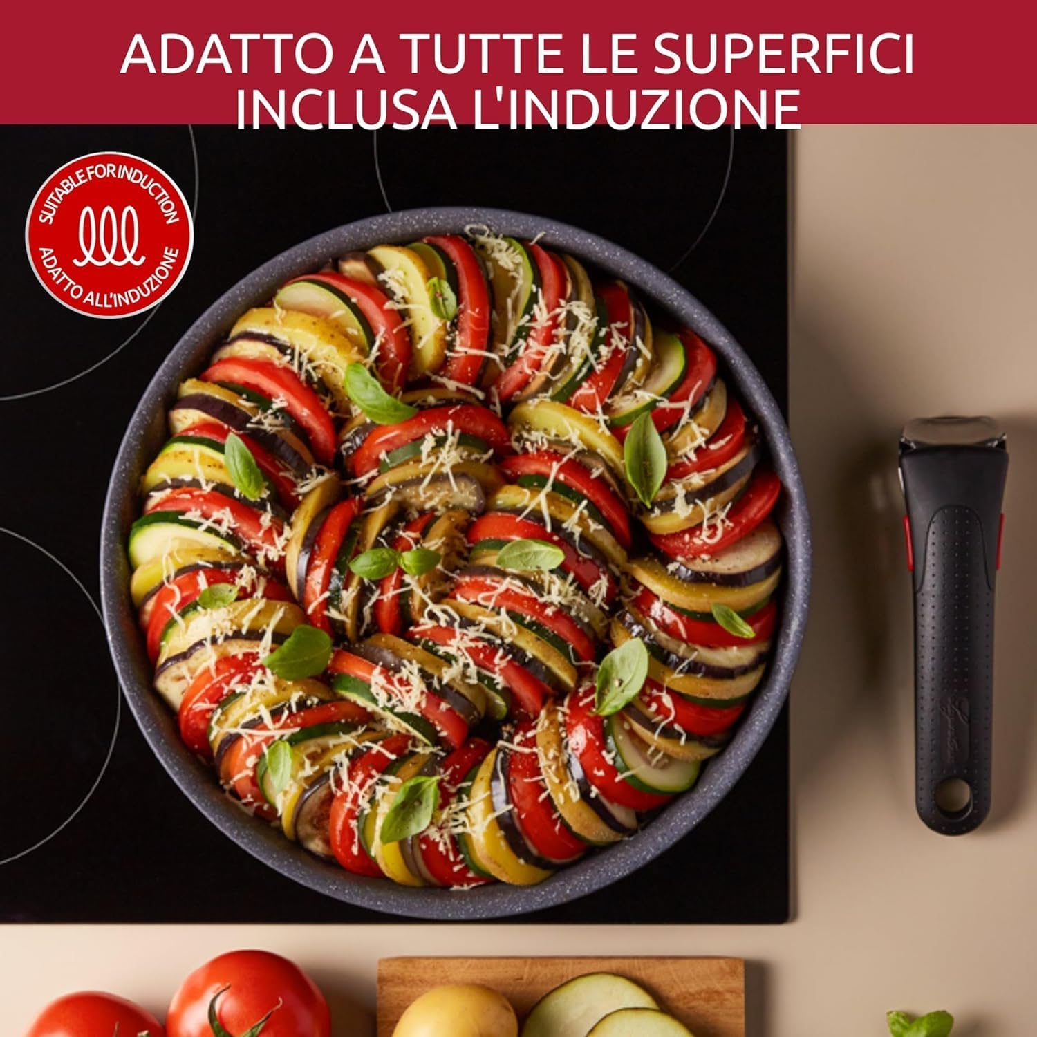 Thumbnail 1 de Lagostina Ingenio Mineralis Set Padelle Antiaderenti 3 Pezzi con Corpo in Alluminio Riciclato e Manico Removibile