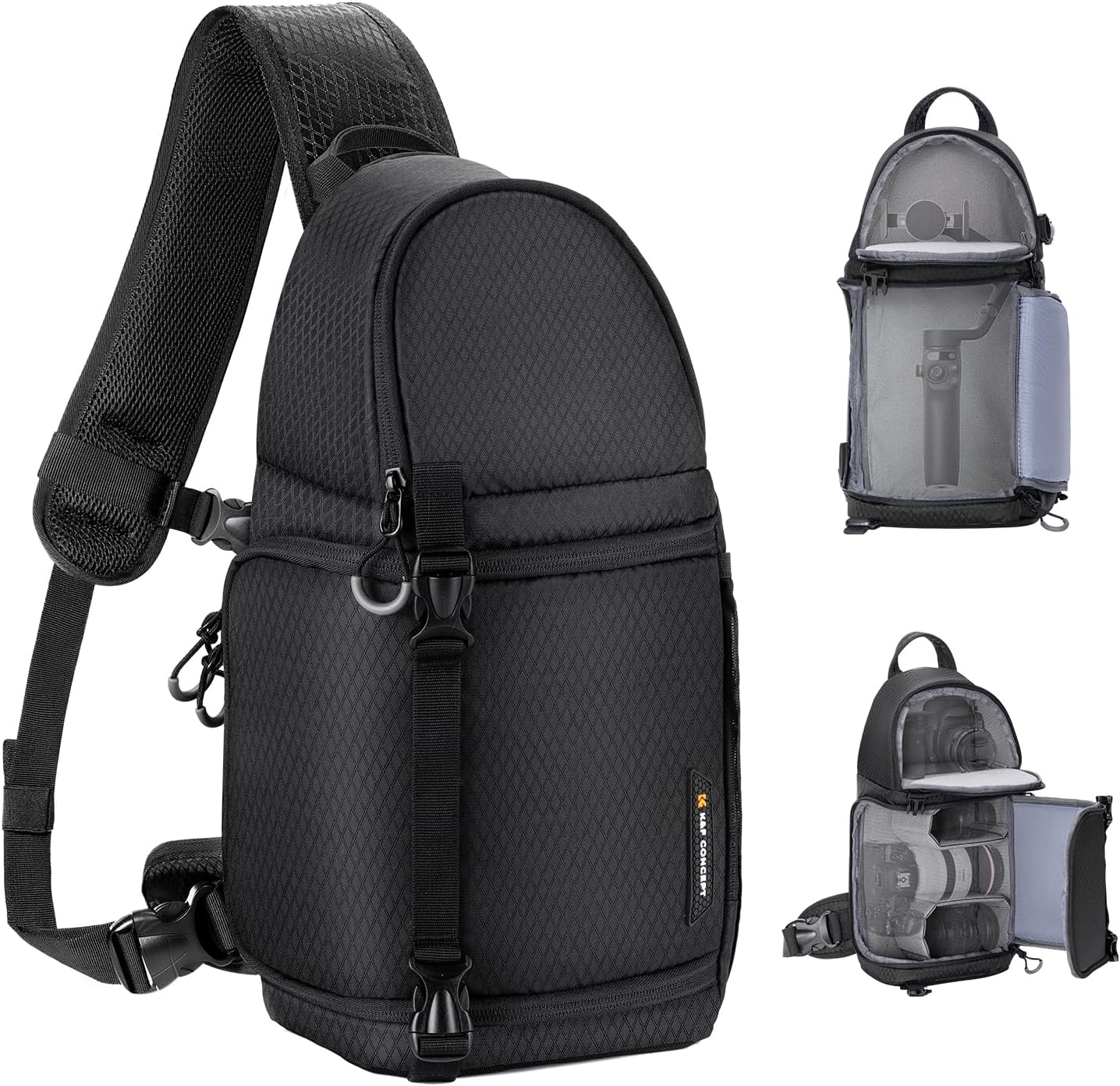 Detalle de K&F CONCEPT Camera Sling Bag Crossbody (Waterproof) for DSLR, SLR & Mirrorless