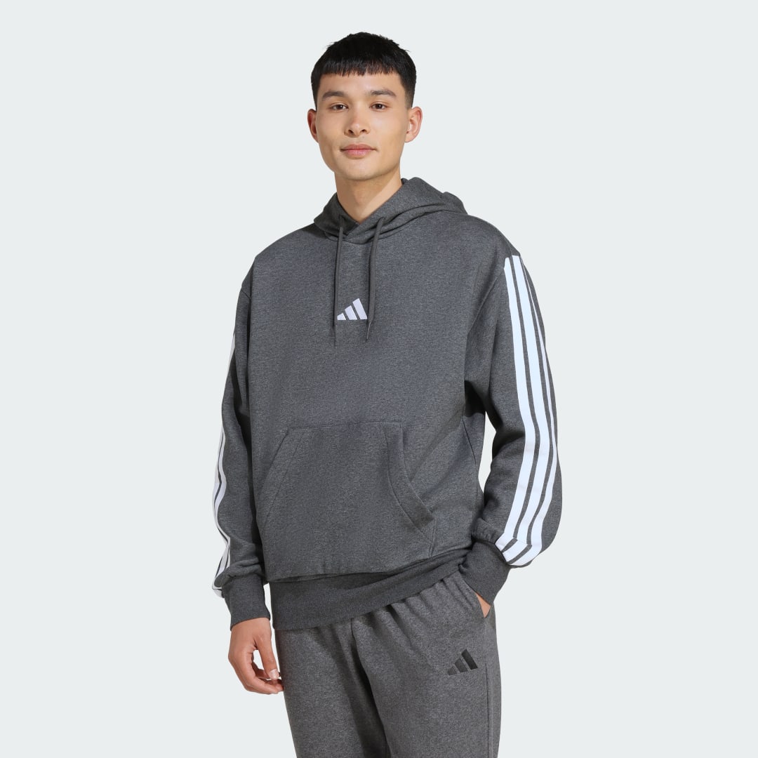 Detalle de Sudadera con capucha Essentials Fleece 3 bandas de Adidas