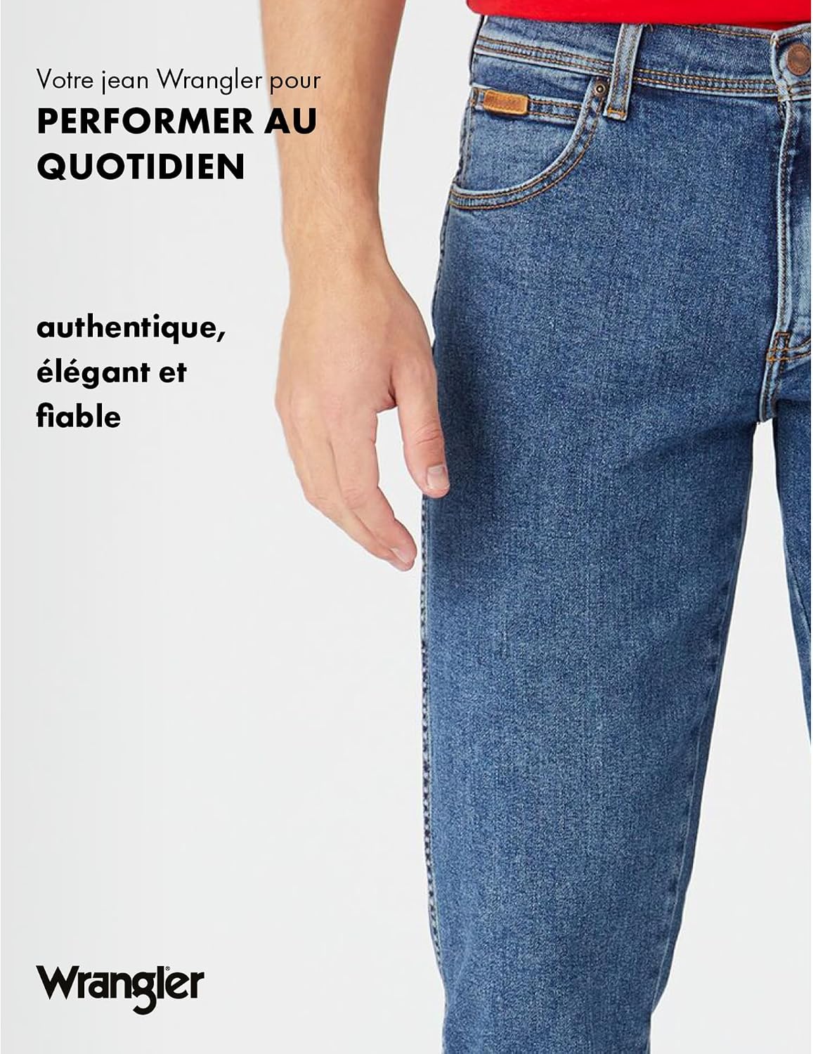Detalle 2 de Wrangler Men's W121 Jeans — jean denim à 5 poches pour occasions décontractées
