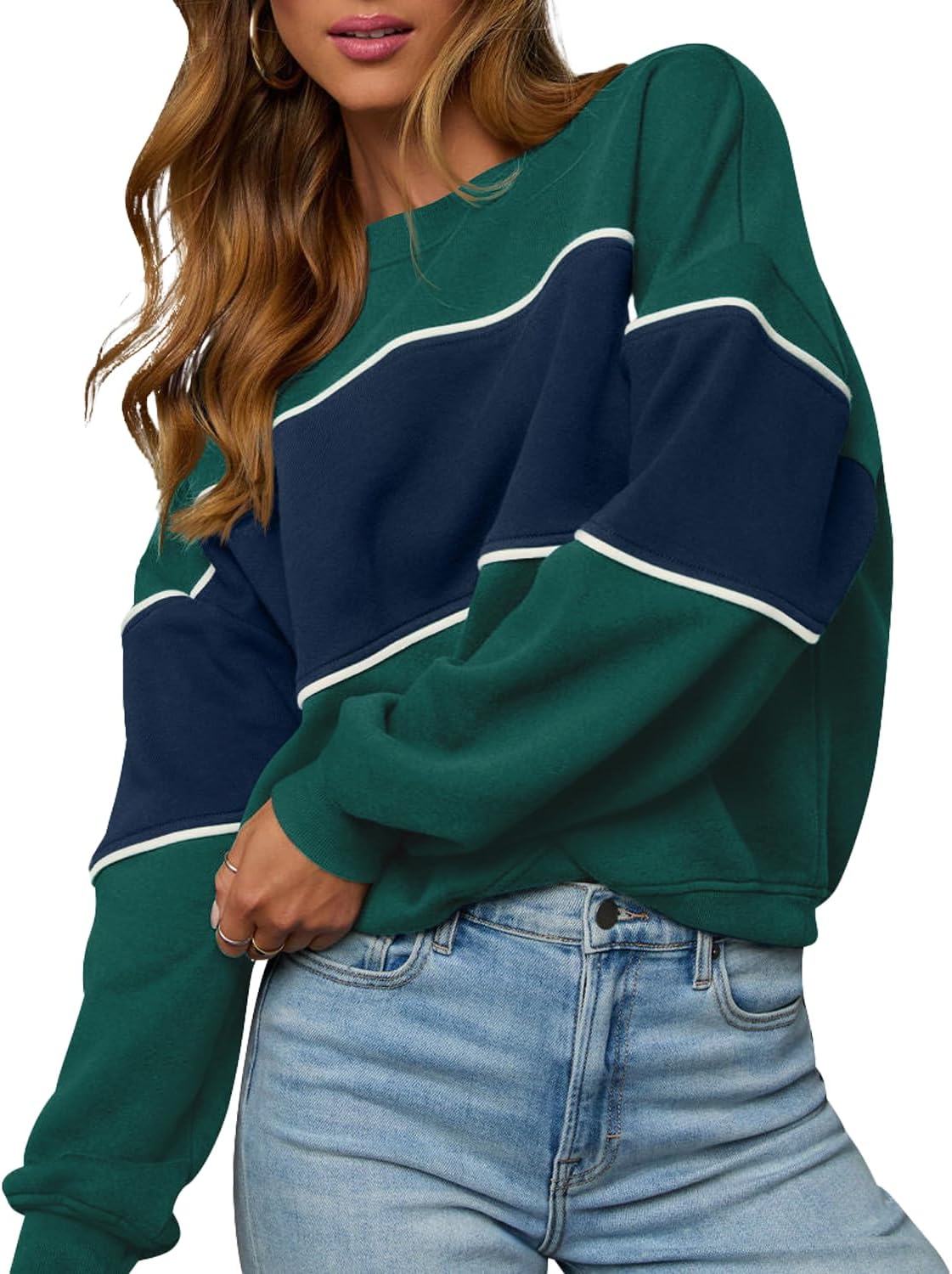 Detalle de LACOZY Oversized Colour Block Sweatshirt for Women