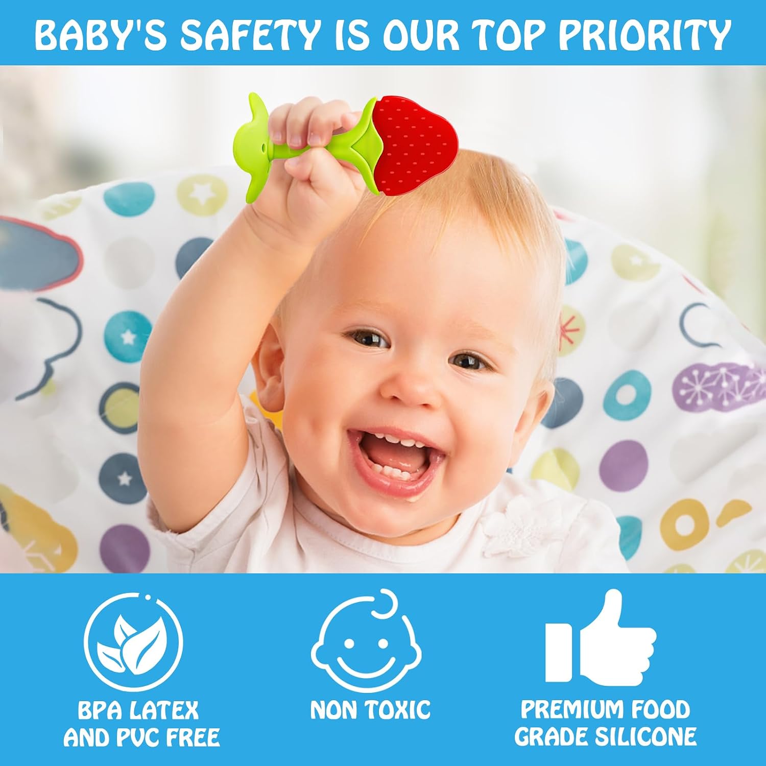 Thumbnail 1 de Tinabless Teething Toys (5 Pack): Infant Silicone Teething Keys Set