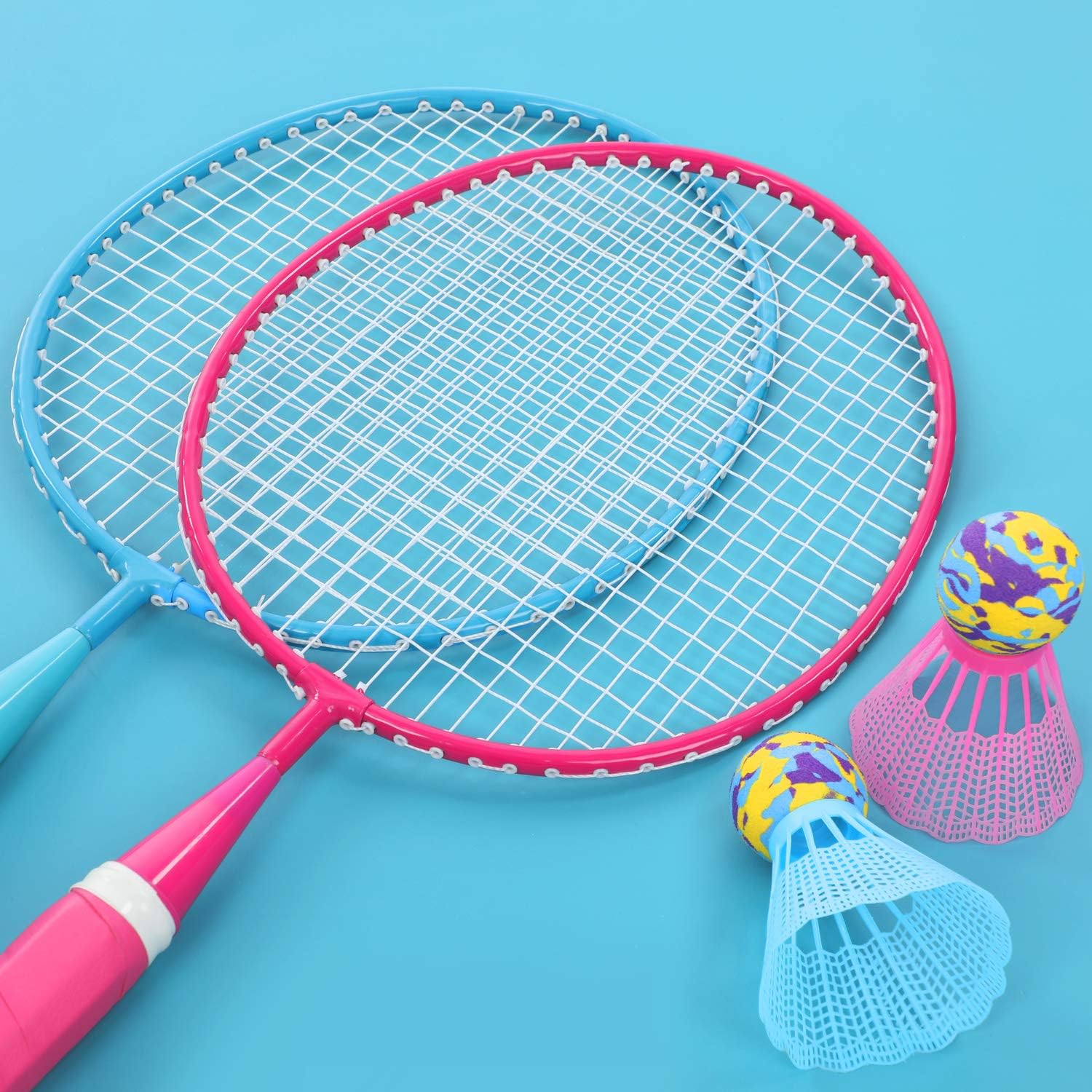 Detalle de Keehoo KH Federball-Set Badminton-Schläger-Set für 2–4 Spieler (für Kinder & Erwachsene), inkl. Federbälle & Tragetasche
