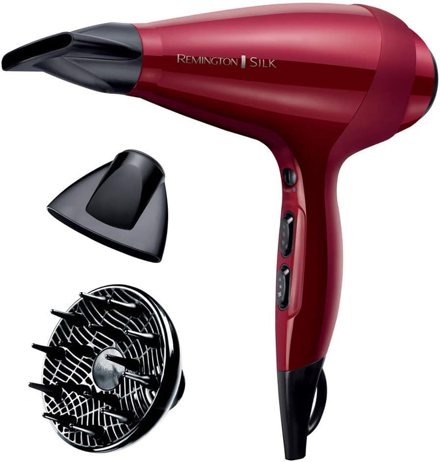 Detalle de Remington Haartrockner Profi Ionen Silk AC9096 (2400 W, AC-Motor, Turbofunktion, 3 Stylingaufsätze)