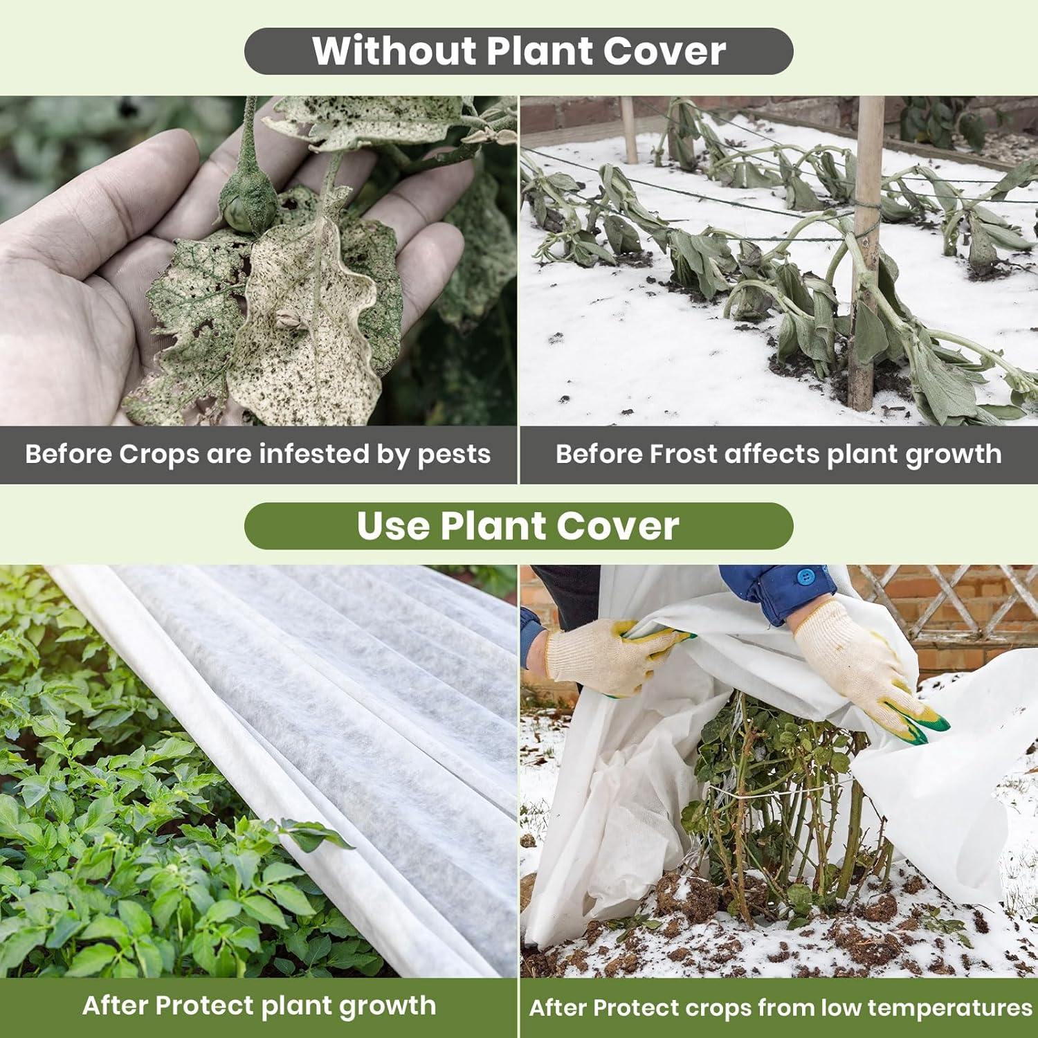 Thumbnail 2 de 2x10m Plant Fleece Frost Protection (30gsm) – Heavy Duty Garden Cover for Winter Planning