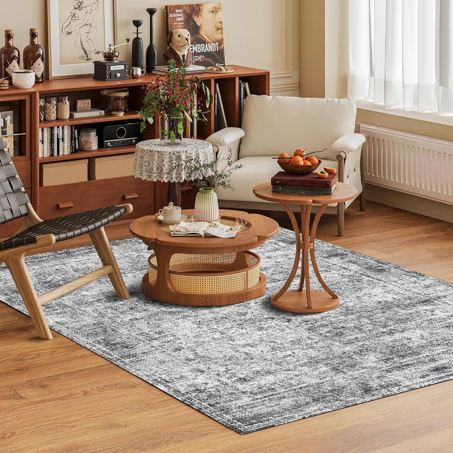 Thumbnail 1 de Washable Area Rug 5' x 7' Vintage Persian 🏡