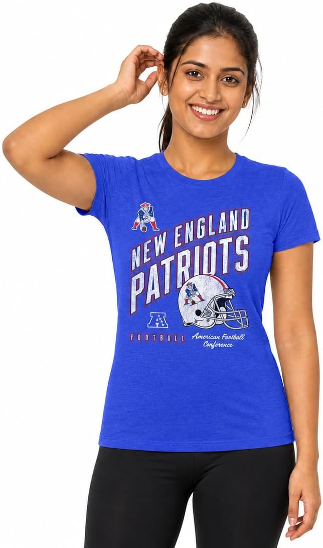Thumbnail 6 de New York Giants 3001_WDSDHELMET Women’s Distressed Helmet T-Shirt, Cotton Blend