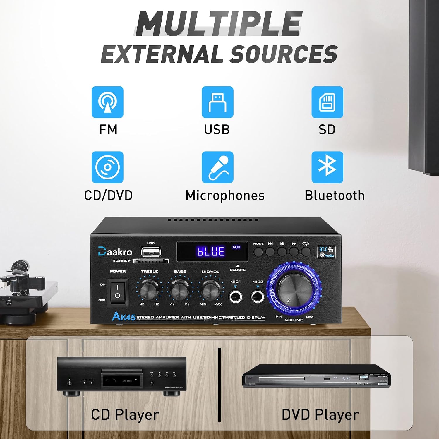Thumbnail 1 de Daakro Stereo Audio Amplifier AK45