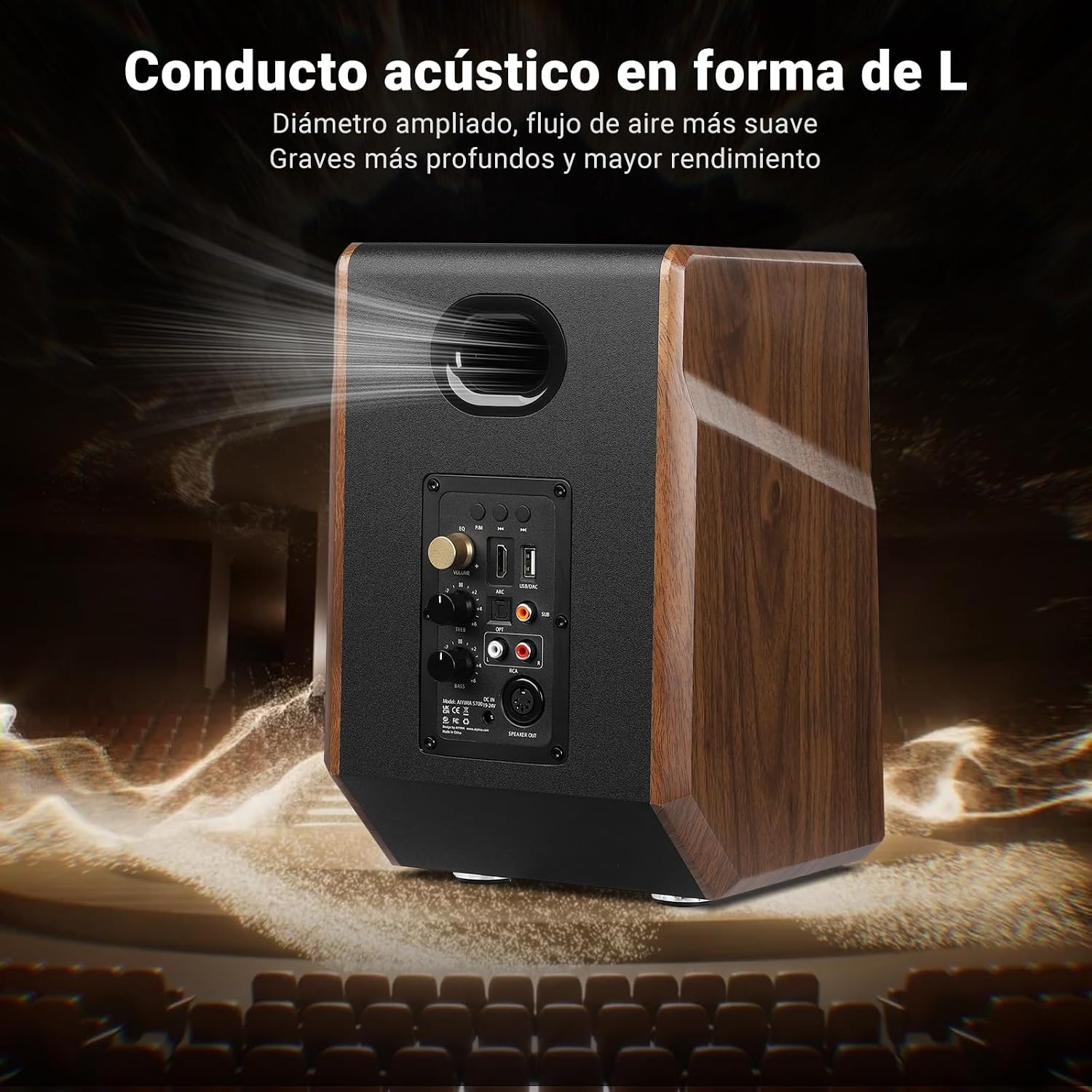 Detalle de AIYIMA S700 altavoces estantería 100 W