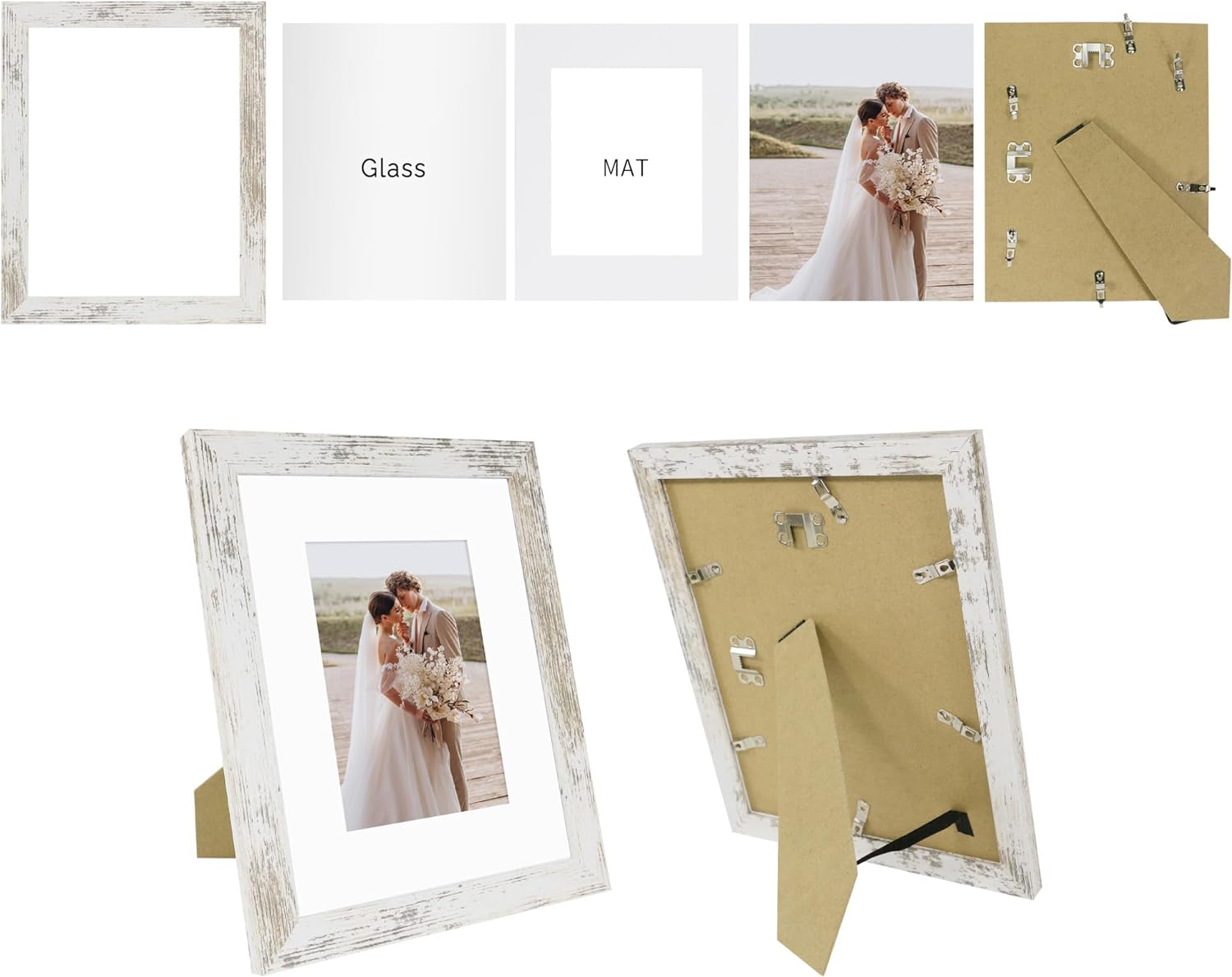 Thumbnail 1 de Hongkee 8x10 Picture Frame Set of 4 🖼