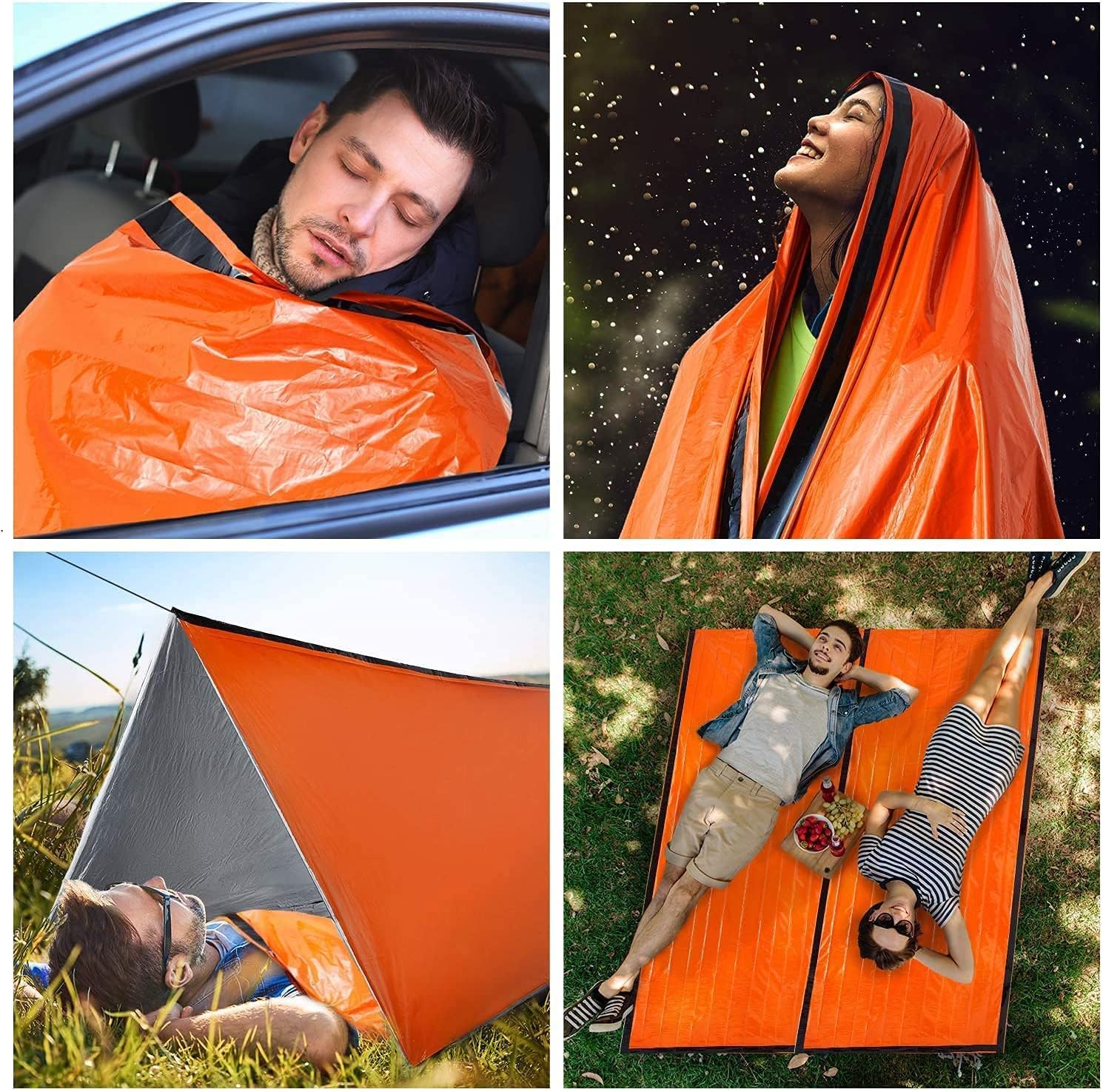 Thumbnail 5 de HONYAO Survival Sleeping Bag for Outdoors, 2 pack
