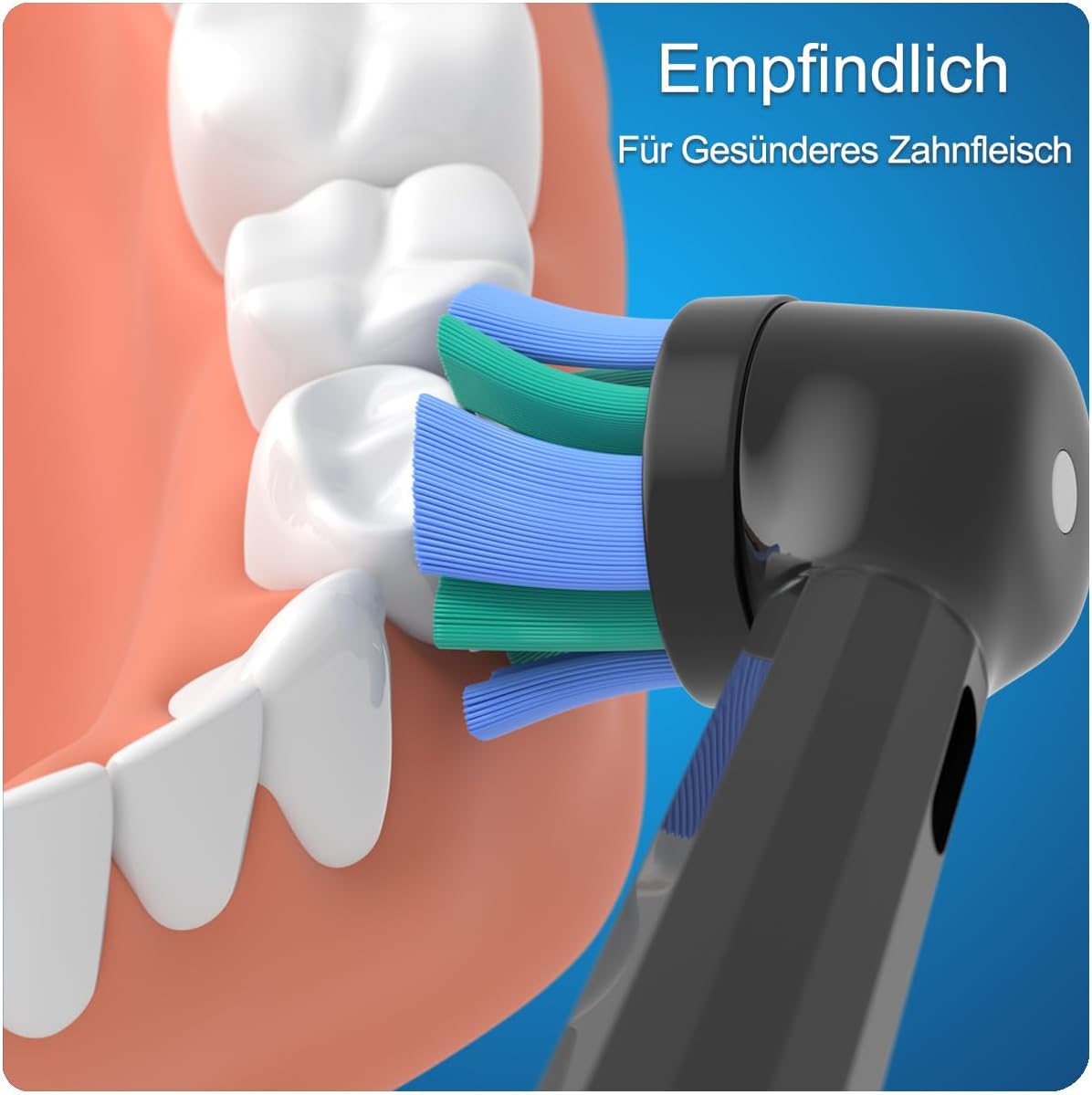 Thumbnail 2 de 8 Aufsteckbürsten für Oral-B iO Serien 2–10 (4 weiß, 4 schwarz) – kompatible Zahnbürstenköpfe mit farbwechselnden Borsten