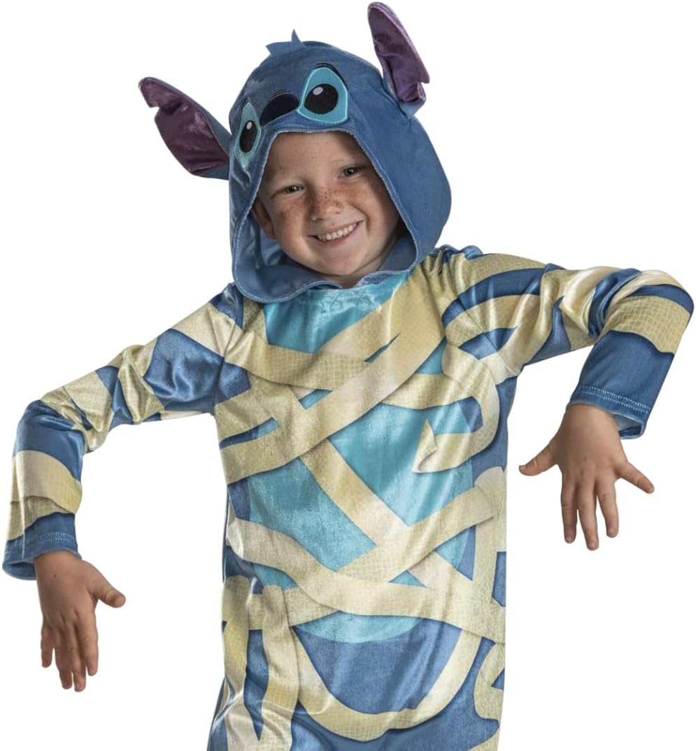 Detalle de Disney Lilo & Stitch Mummy Stitch Kostüm-Overall für Kinder – offiziell lizenziert