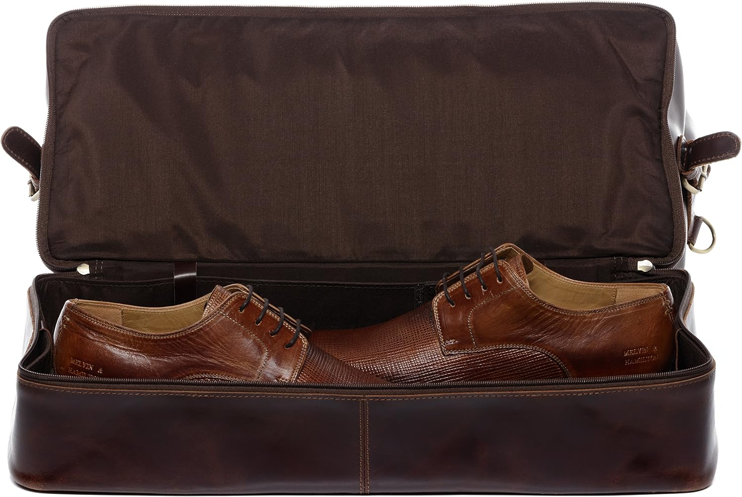 Detalle de SID & VAIN Kingston XL Weekender Real Leather Travel Bag