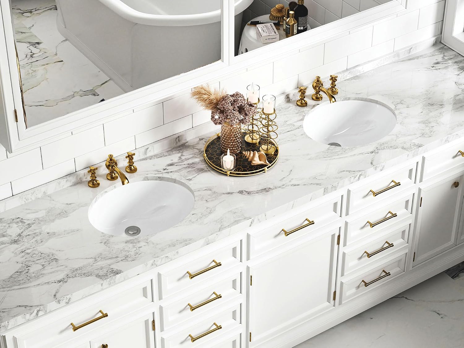 Thumbnail 6 de SmartSylva SS02-T143-WH Oval Undermount Ceramic Bathroom Sink, White
