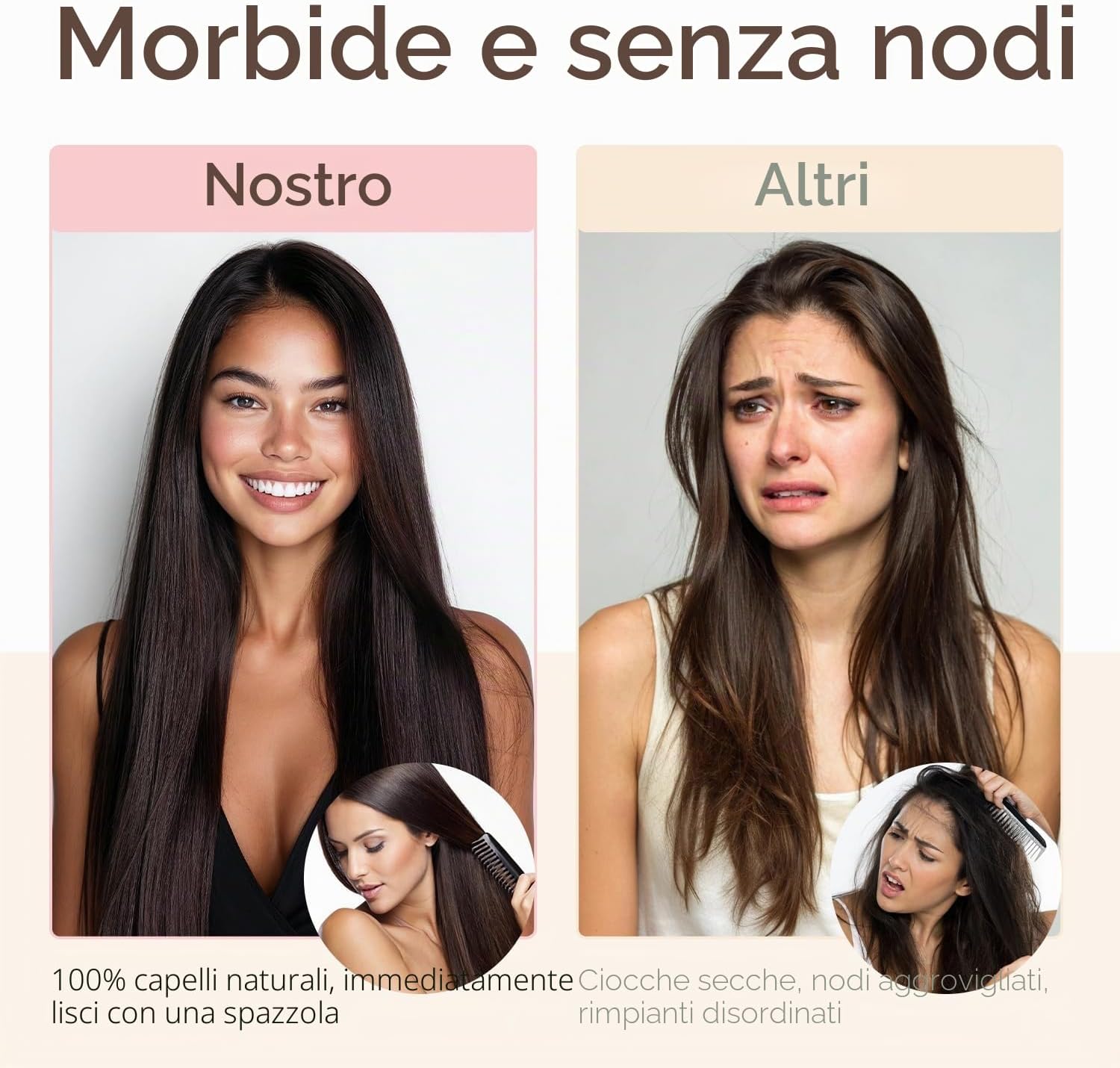Detalle de HOTBANANA Extension Capelli Veri Biadesivo 50 cm – Balayage Marrone Cioccolato a Biondo Miele, Remy Tape in 20 pezzi
