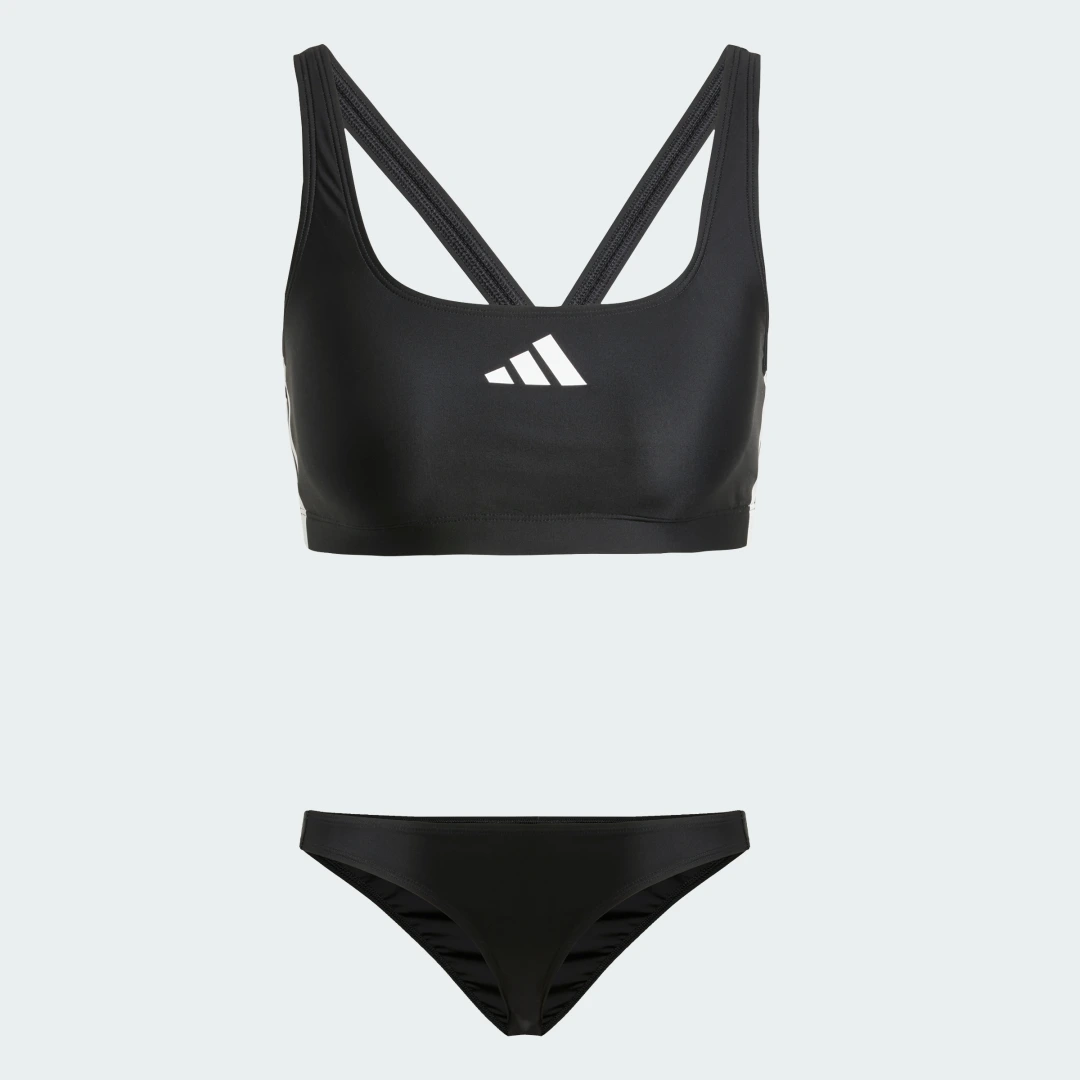 Detalle 2 de Bikini V-Back 3 bandas de Adidas – Negro