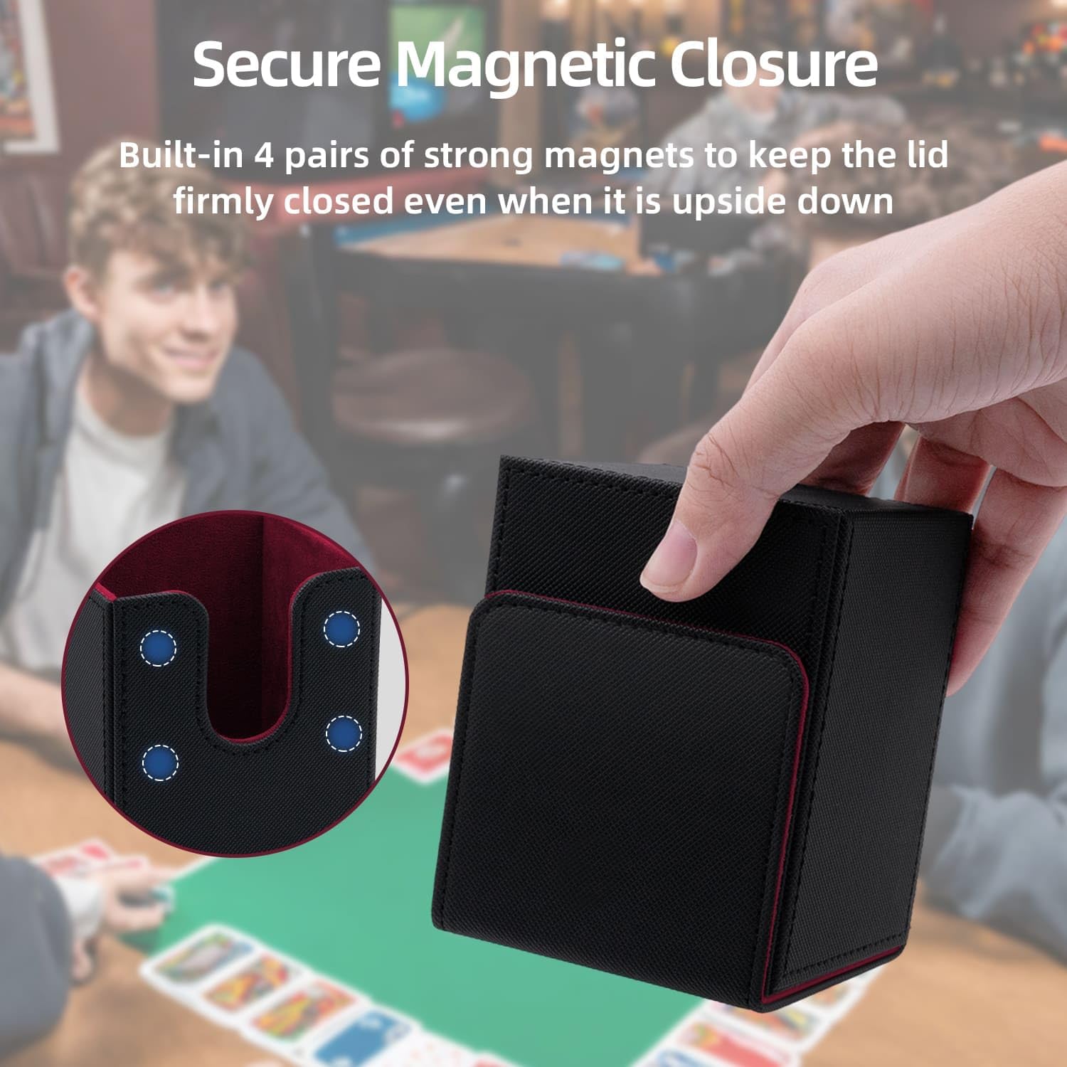 Thumbnail 4 de Tolesum Box Porta Mazzo MTG: Protezione elegante per 100+ carte, chiusura magnetica e accesso rapido