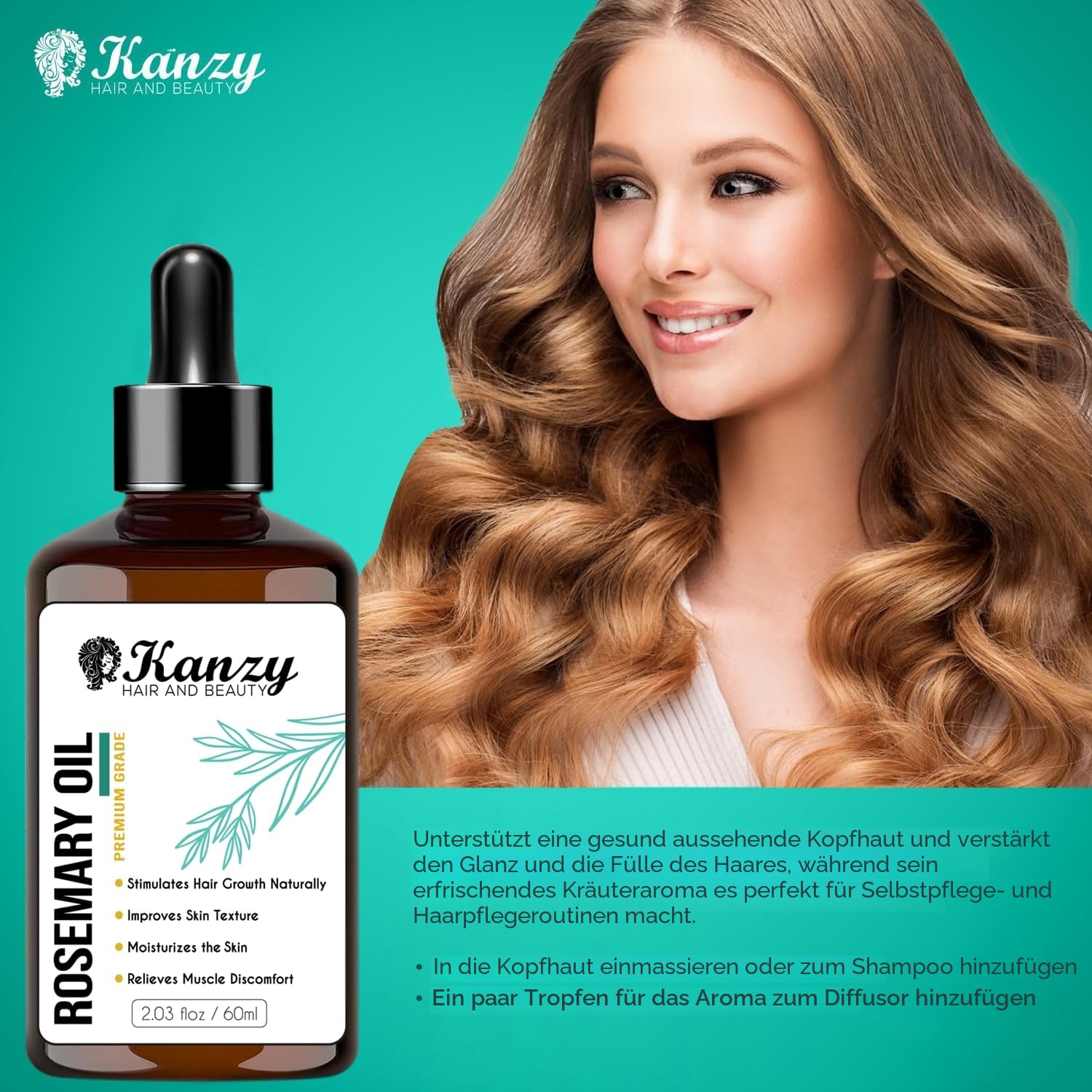 Thumbnail 4 de Kanzy Rosmarinöl Haarpflege 60ml