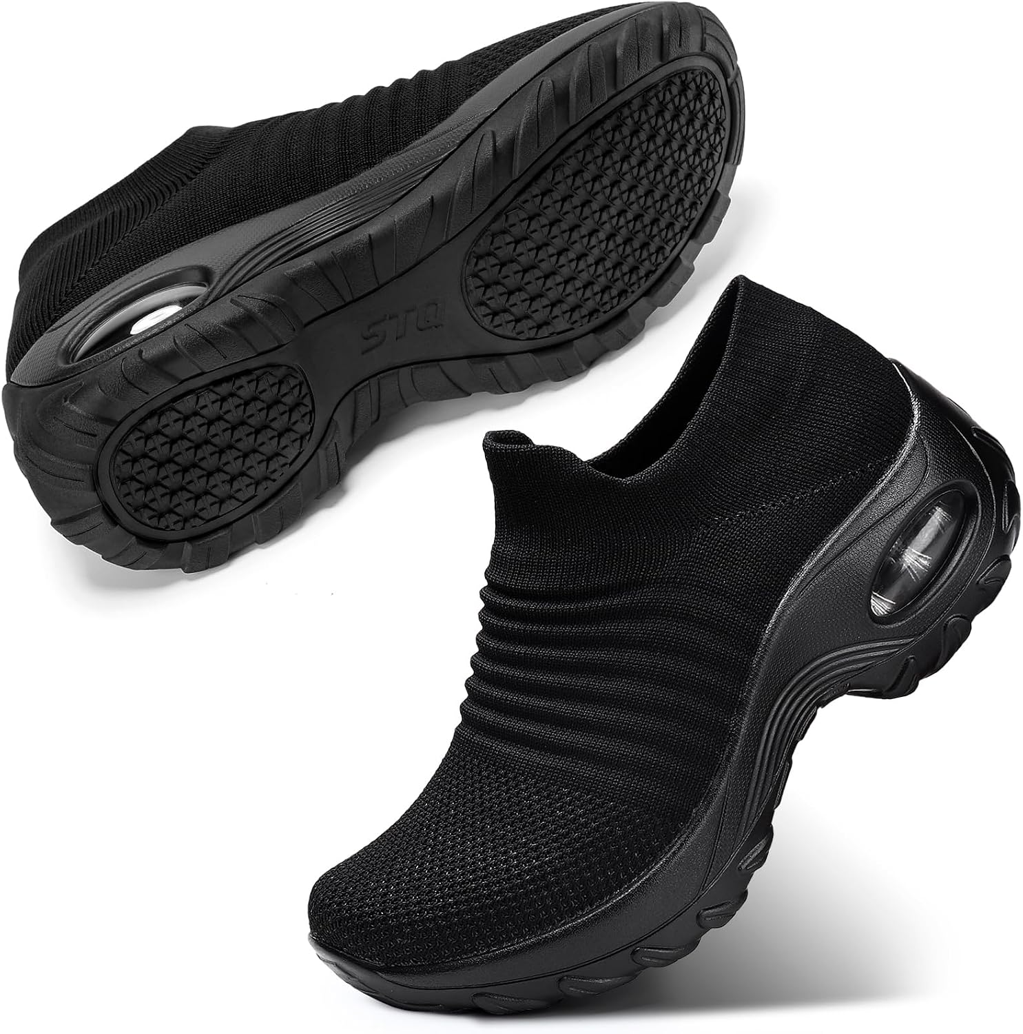 Detalle de STQ Women's Slip-On Walking Shoes with Arch Support and Non-Slip Sole