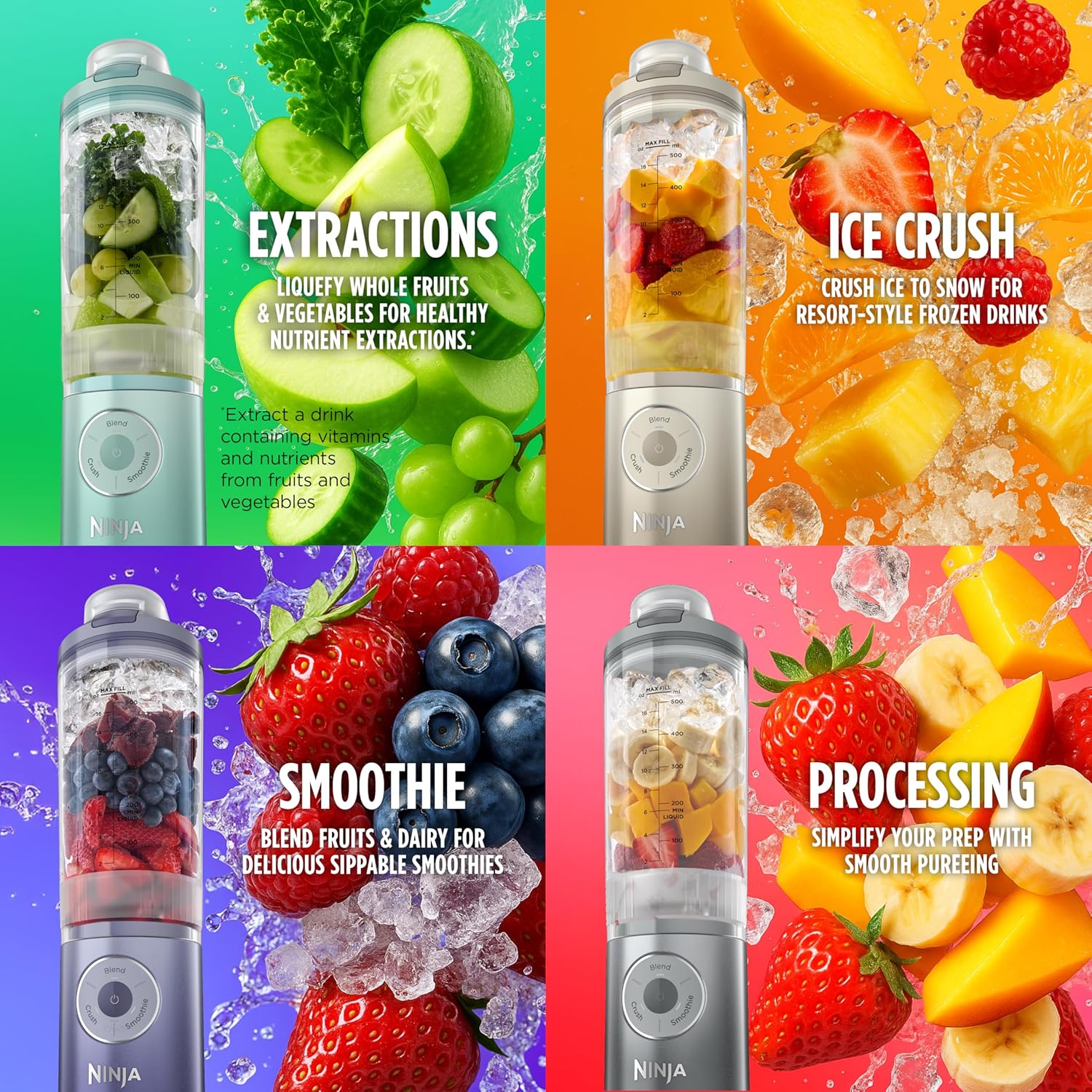 Thumbnail 6 de Ninja Blast Max: Portable 22 oz Blender with Twist & Go, 3 Auto IQ Programs, Cordless, Pink