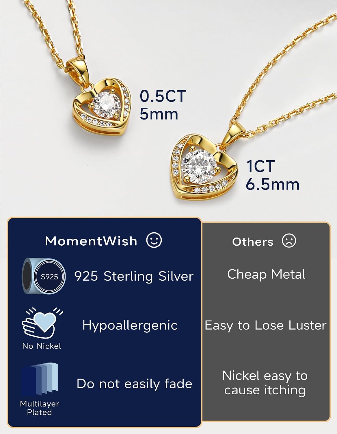 Thumbnail 4 de MomentWish Collar Corazón 0,5 quilates