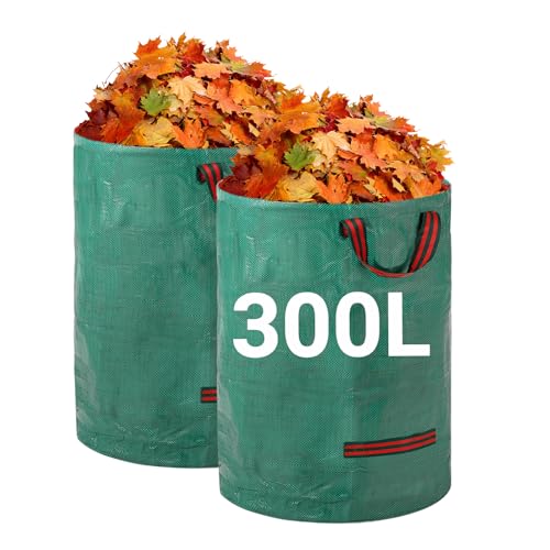 Velway Sacs à Déchets de Jardin Robustes 300 L x 2 Pack Réutilisables