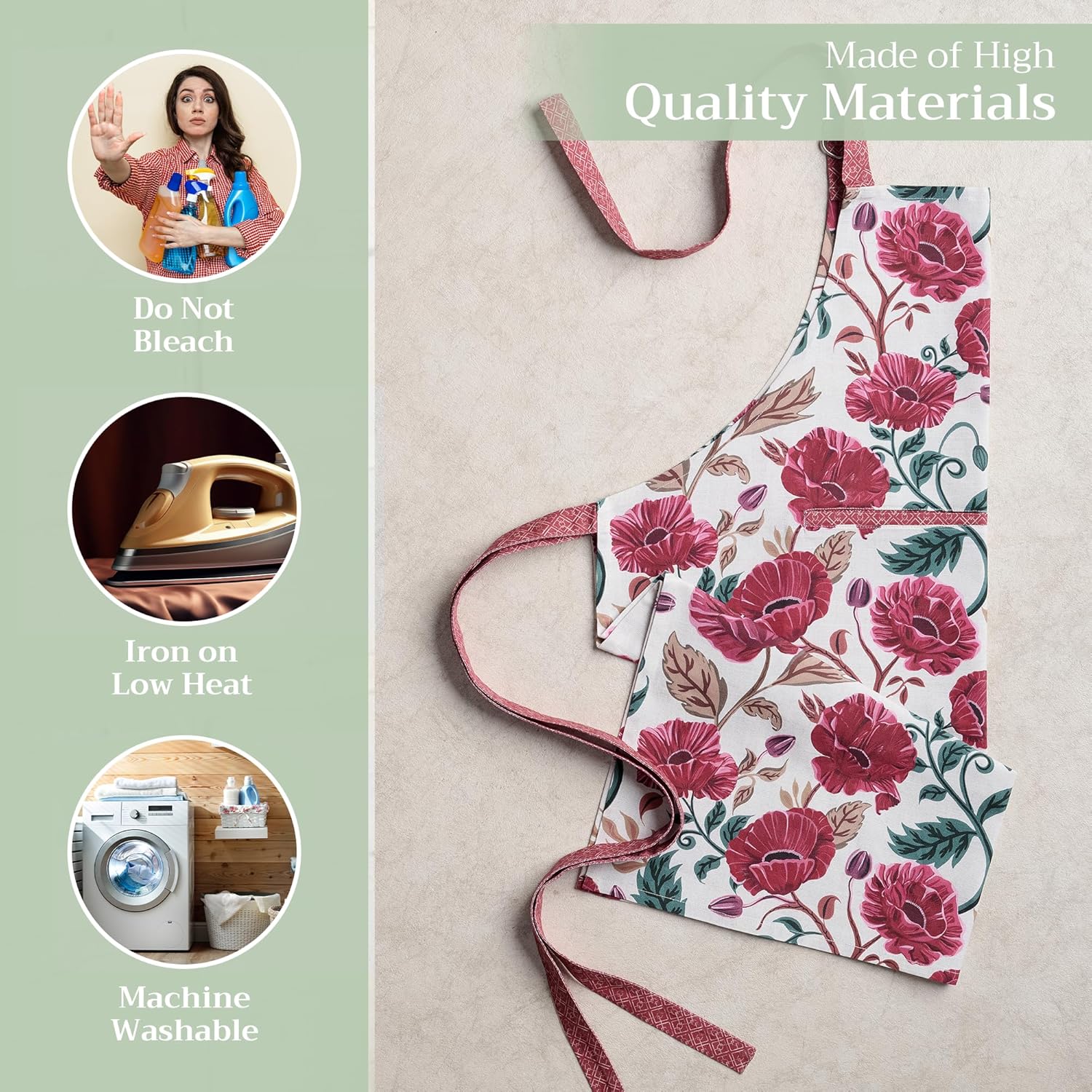 Thumbnail 2 de Maison d' Hermine 100% Cotton Apron with Pocket