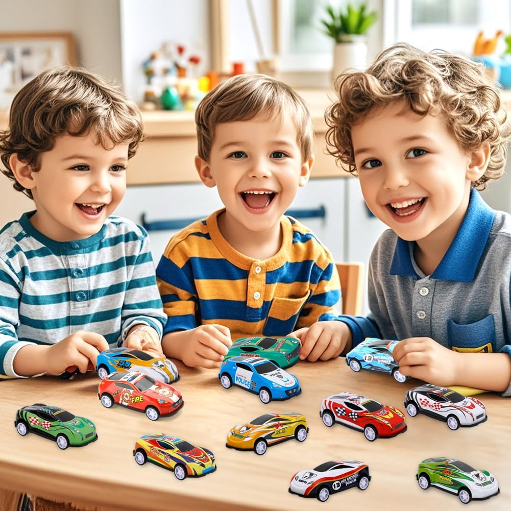 Detalle 2 de Siwarm 28-Piece Pull Back Cars Toy Set (Mini Race Cars for Kids, Party Favors & Classroom Prizes)