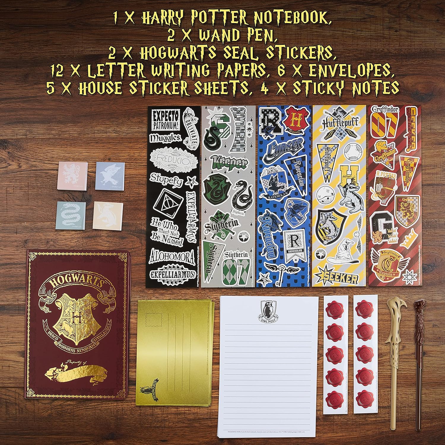 Thumbnail 6 de Harry Potter Stationery Set with Wand Pens, Notebook, Stickers, and Keepsake Box