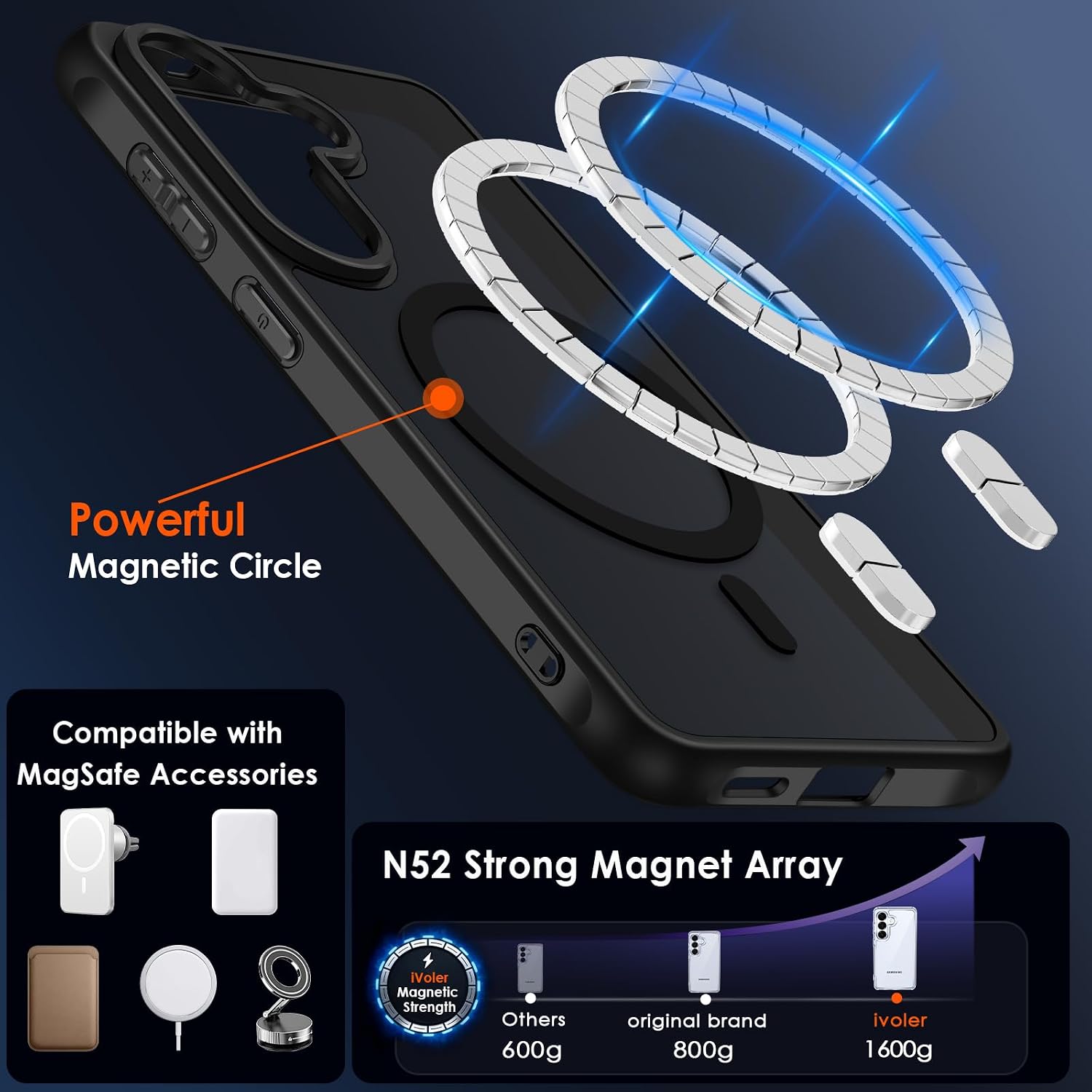 Thumbnail 4 de ivoler 3-in-1 Magnetic Case for Galaxy S26+