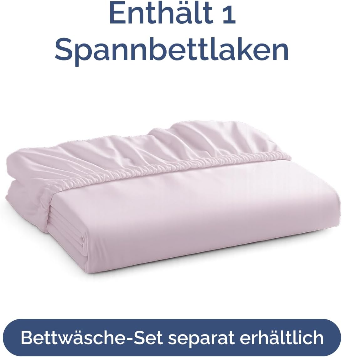 Thumbnail 3 de Spannbettlaken 200x200 cm extra tief – Mikrofaser-Polyester bis 40 cm Matratzenhöhe (Lavendel hell) – OEKO-TEX