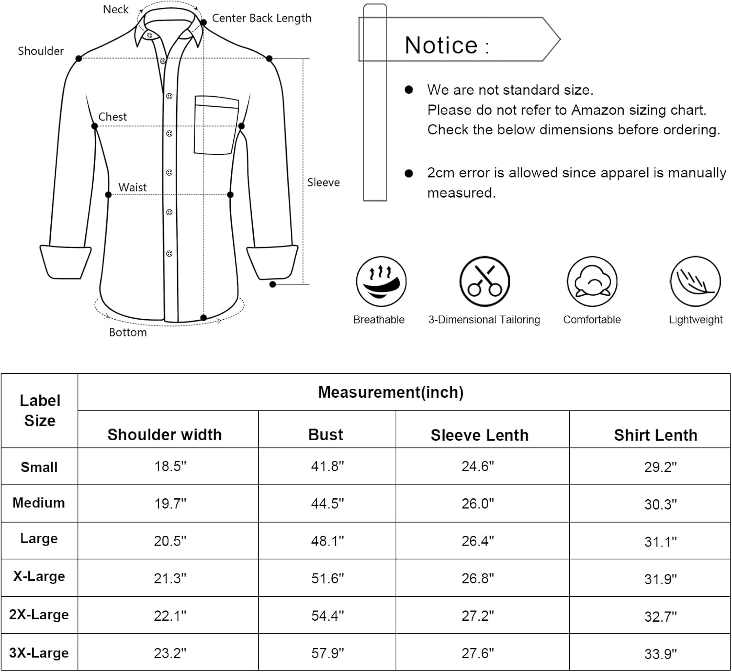 Detalle de Alizeal Men's Long Sleeve Shirt with Necktie & Pocket Square Set