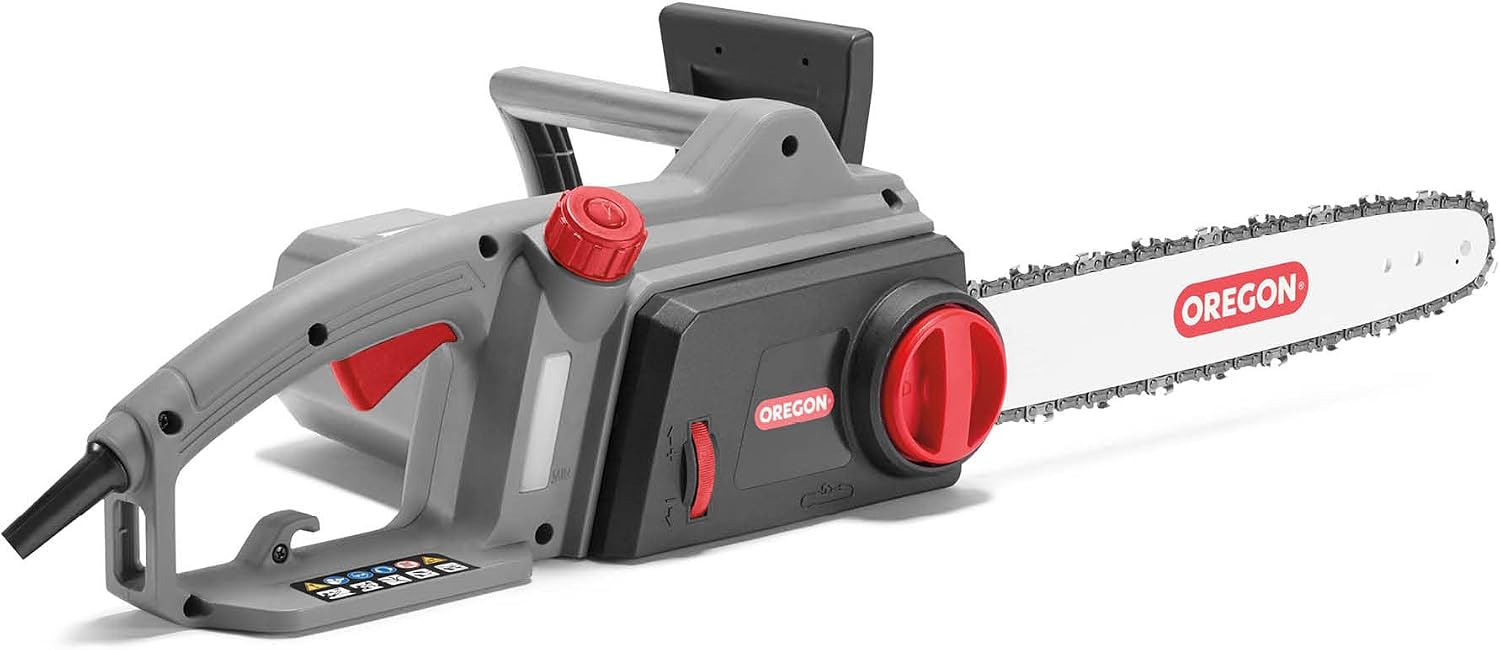 Detalle de Oregon CS1200 1800W Corded Electric Chainsaw with 14-Inch Bar (35cm) – Lightweight, Low Kickback and Automatic Oiler