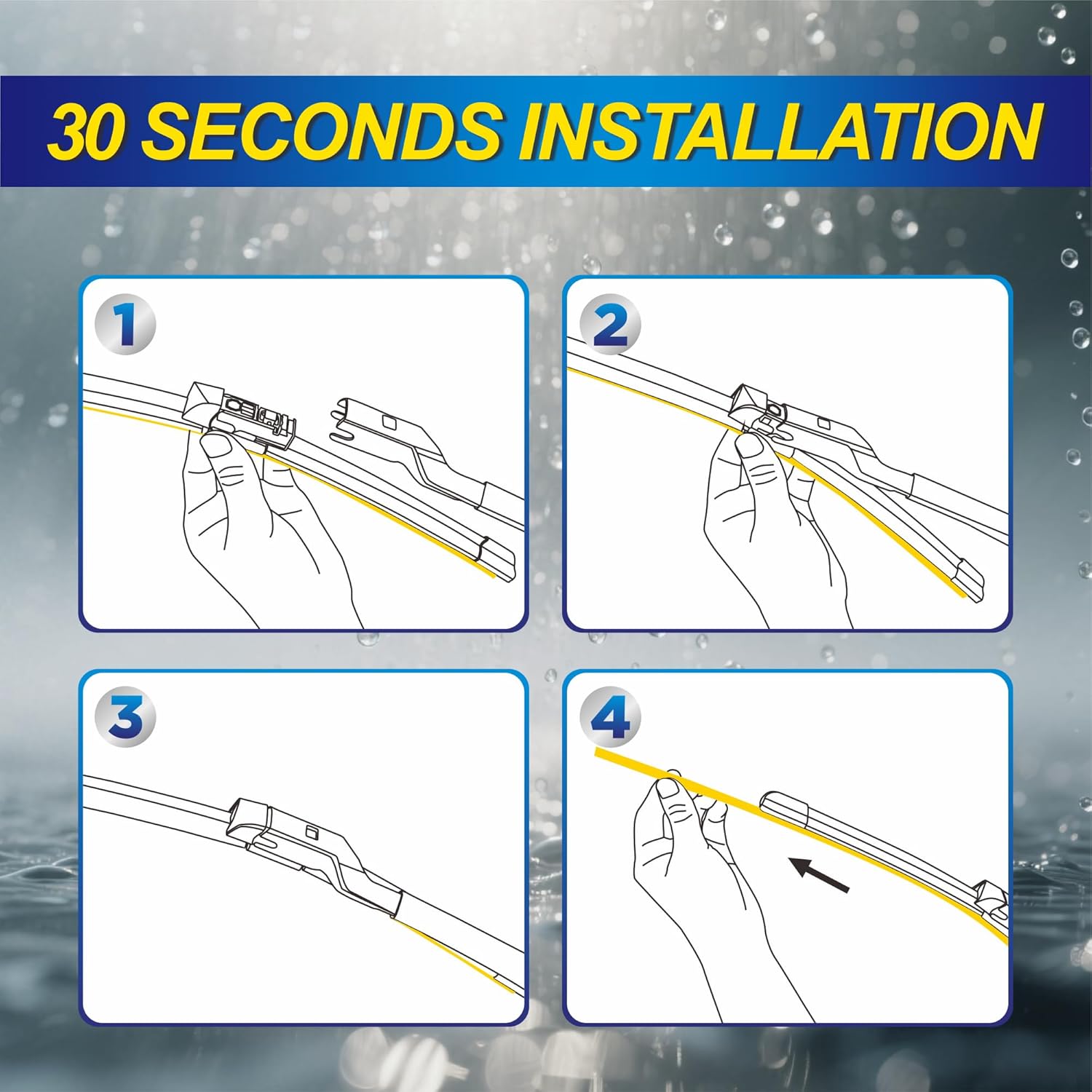 Thumbnail 5 de 5 PLUS Silicone Wiper Blades 26"/17"/14"