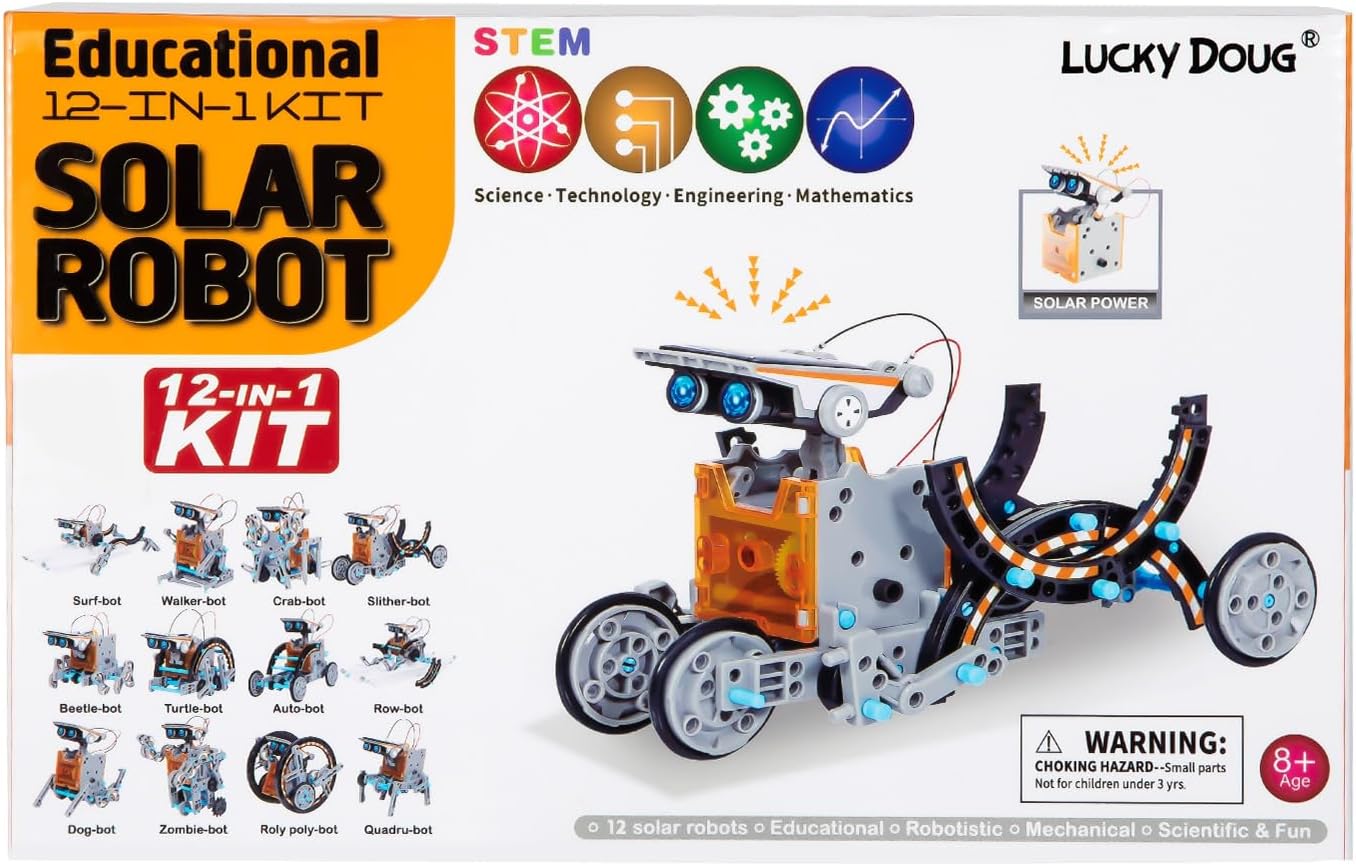 Detalle de Lucky Doug Solar Robot Kit STEM for Ages 8–13 🤖