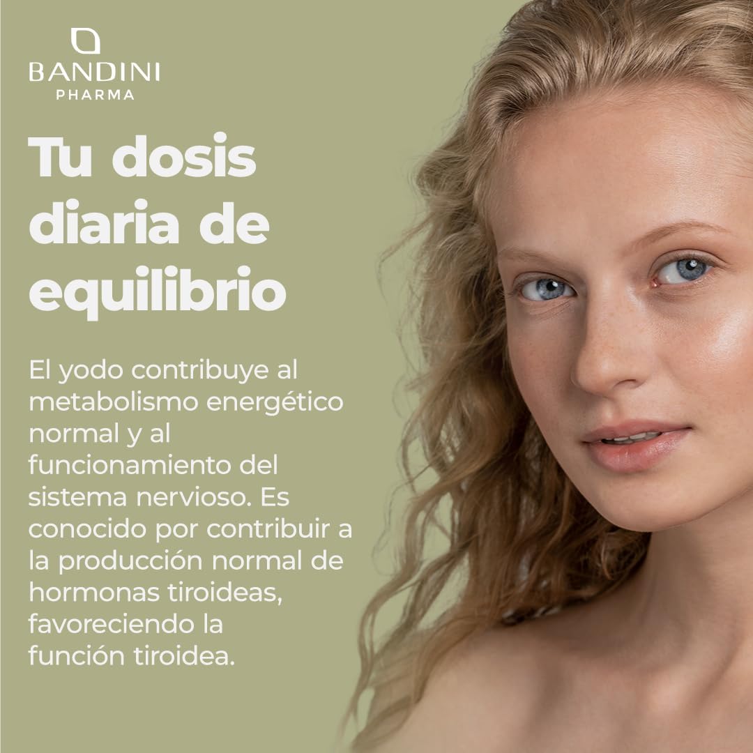 Detalle de Bandini® Yodo 400 mcg - 365 Tabletas Veganas