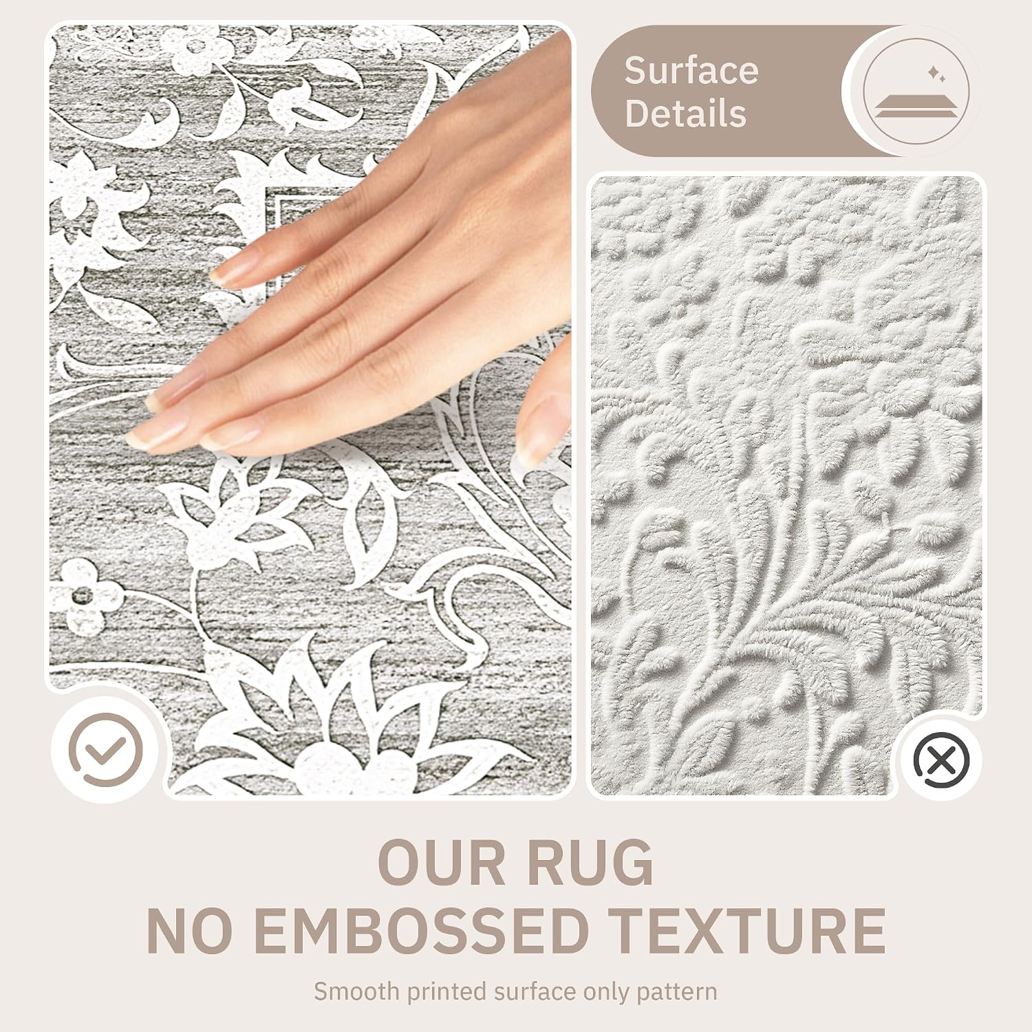 Detalle de Soalmost 6'x9' Floral Vintage Area Rug 🧩