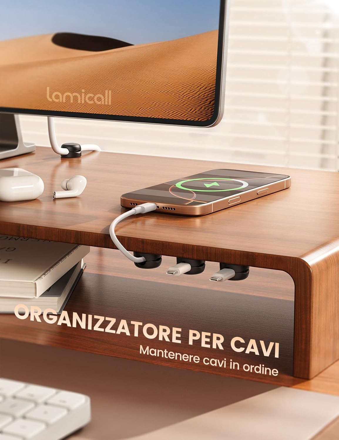 Detalle 2 de Lamicall Clip per cavi salvaspazio 8 mm, set 6 pezzi