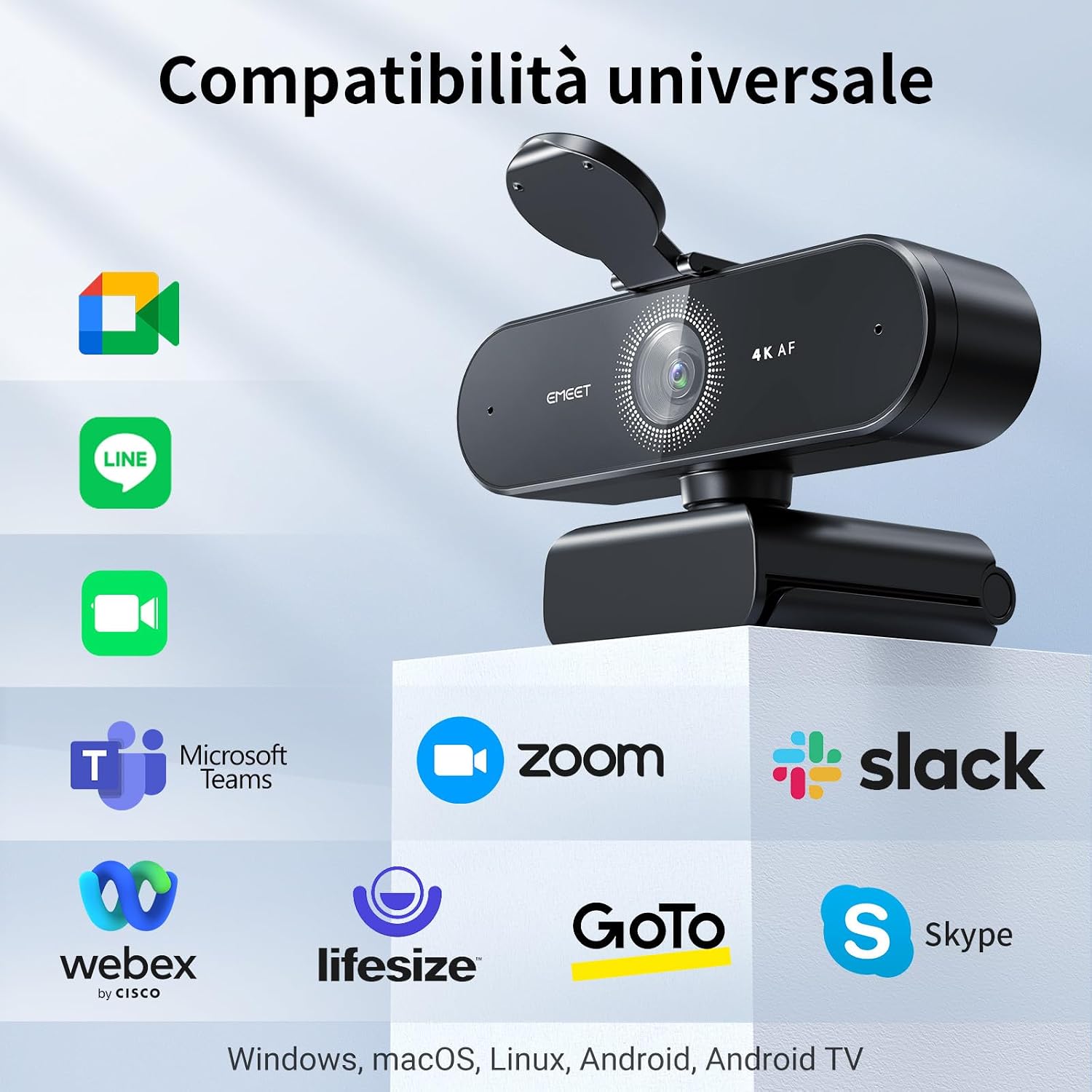 Thumbnail 6 de EMEET Webcam NOVA 4K con 2 microfoni