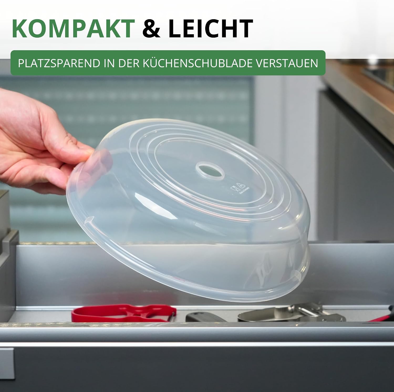 Thumbnail 5 de Westmark Mikrowellen-Abdeckhauben, 2er-Set, Durchmesser 25 cm – Transparent