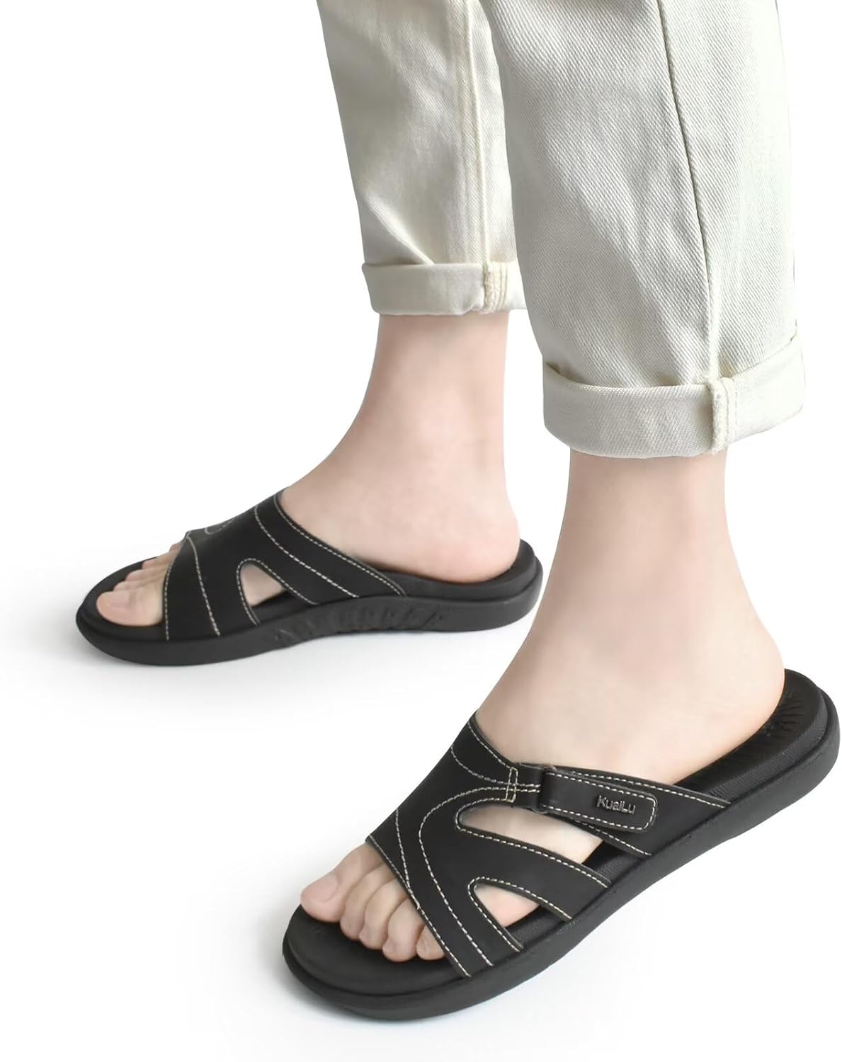 Thumbnail 1 de KuaiLu Womens Orthotic Slides with Arch Support — Lightweight Athletic Yoga Mat Sandals