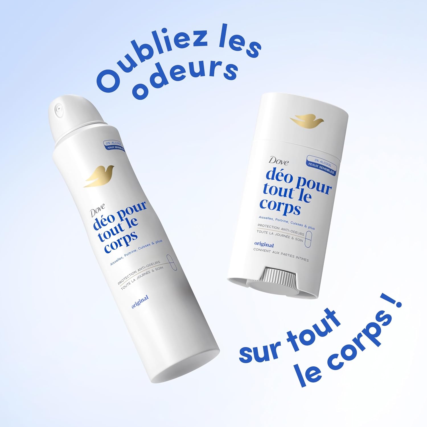 Thumbnail 4 de Dove Déodorant Corps Spray Original – Anti-odeurs et soin 72h, sans alcool, 2x150 ml