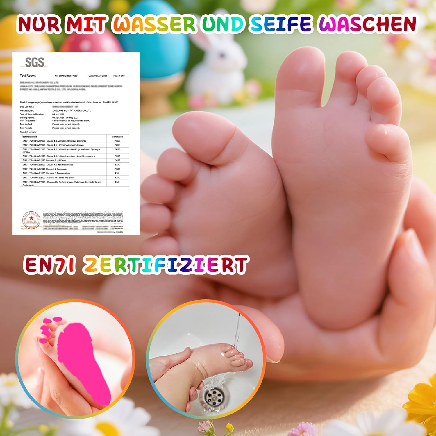 Thumbnail 3 de TOGOU2S Baby-Fußabdruck-Farbe 75 ml Rosa