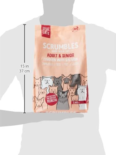 Detalle de Scrumbles All Natural Dry Cat Food with Chicken & Fresh Salmon (2.5 Kg) – High Protein for Adults & Seniors