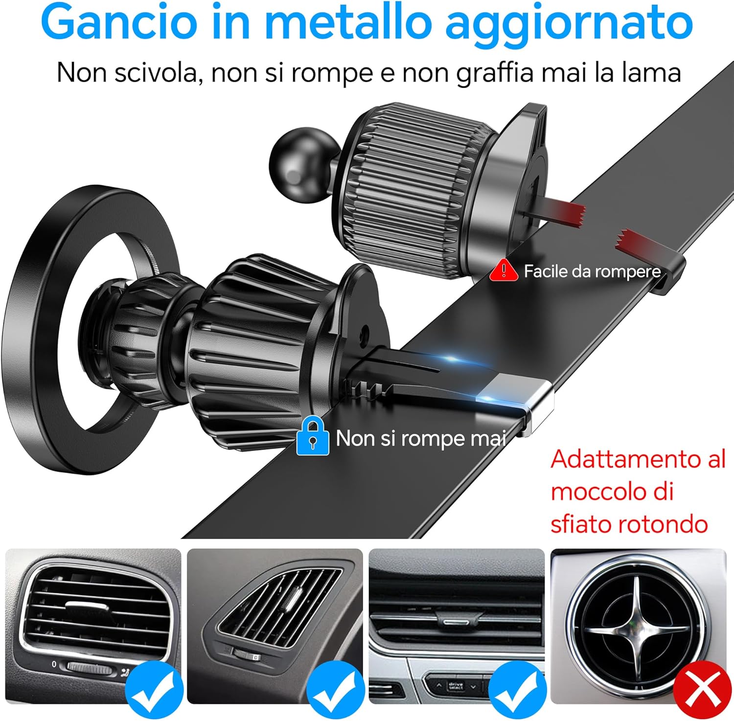 Thumbnail 6 de Coolpow Supporto Telefono Auto per MagSafe con magnete 20x N55 e rotazione 360°