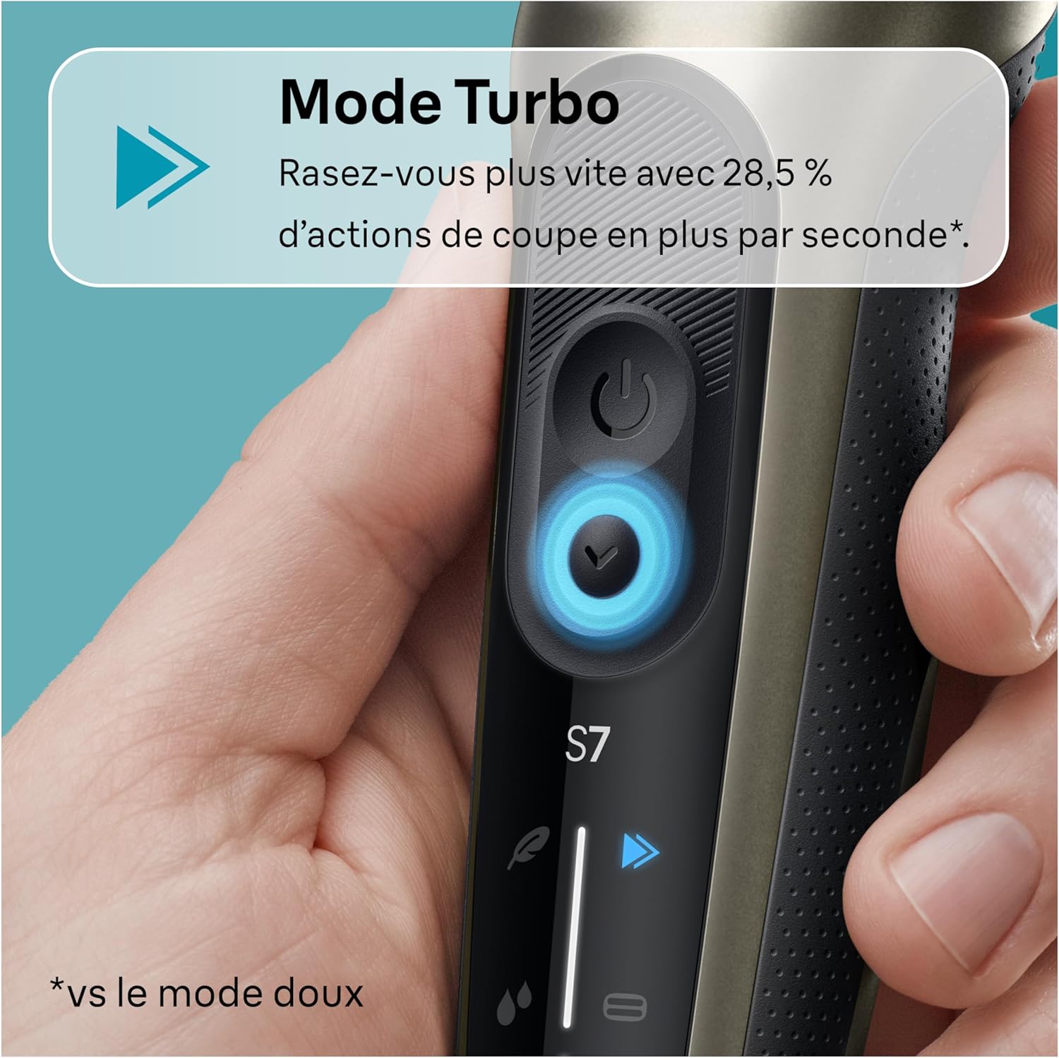 Detalle de Braun Series 7 Rasoir Électrique Homme avec station SmartCare – turbo, 360° et accessoires EasyClick