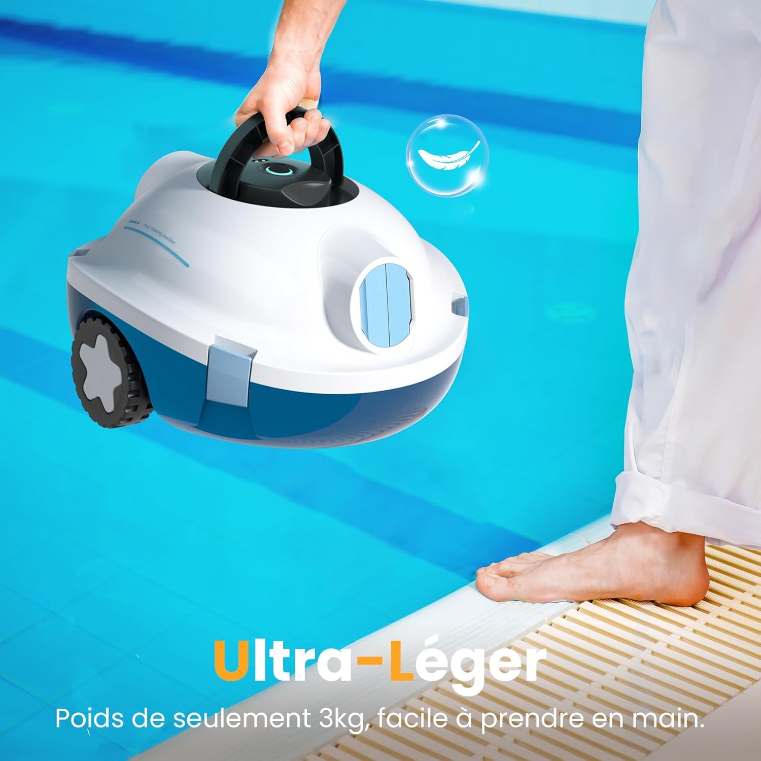 Thumbnail 5 de Robot Piscine Y10 sans Fil – Nettoyage autonome pour bassins jusqu'à 100 m²