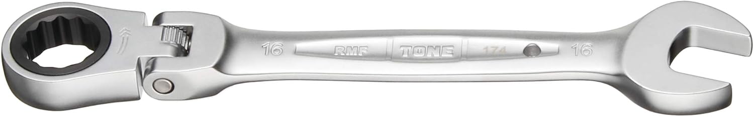 Thumbnail 1 de トネ(TONE) HPRMF-16 首振ラチェットめがねレンチ 16mm・72枚ギア・送り角度5度
