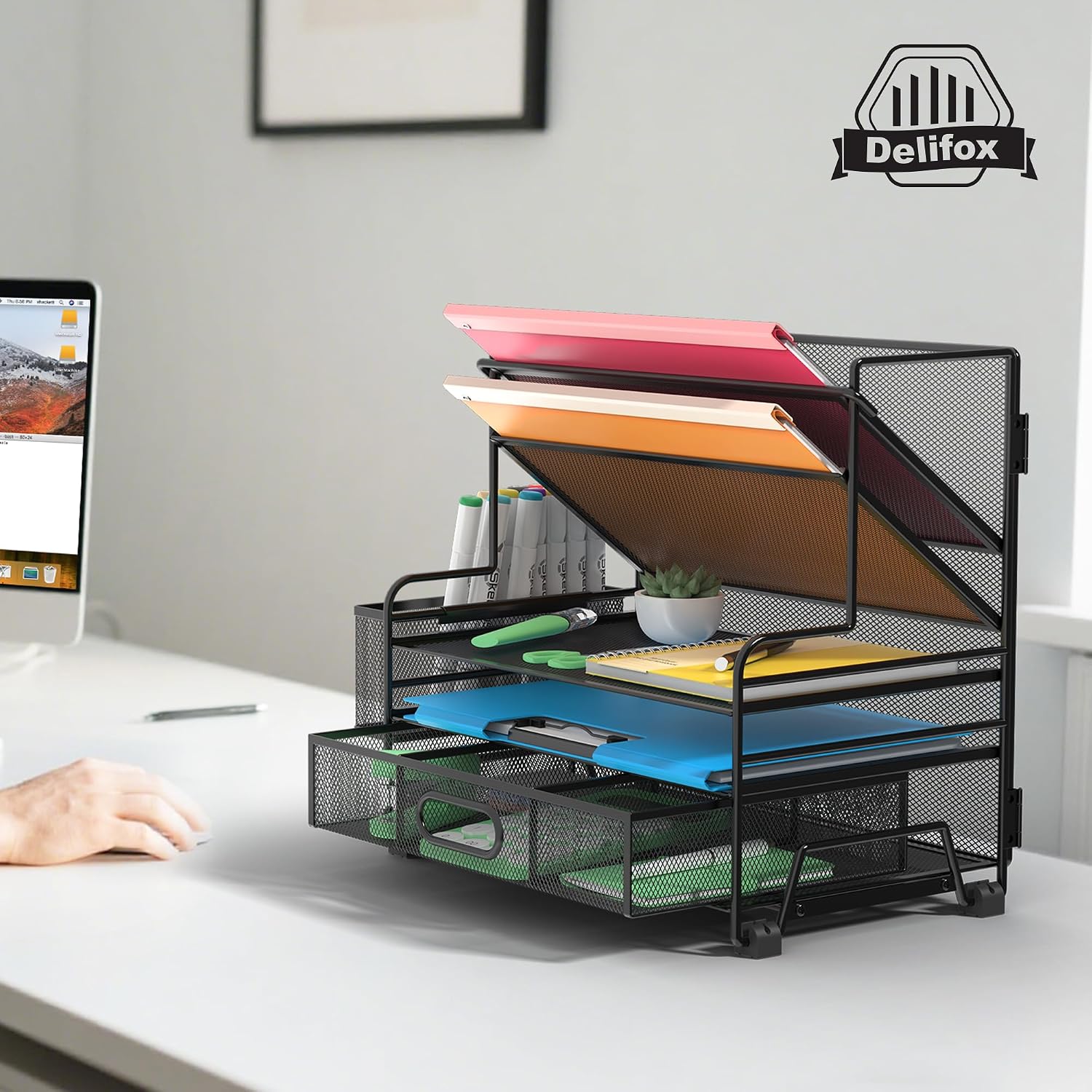 Detalle 2 de Desk Organizer with Drawer, 5-Tier
